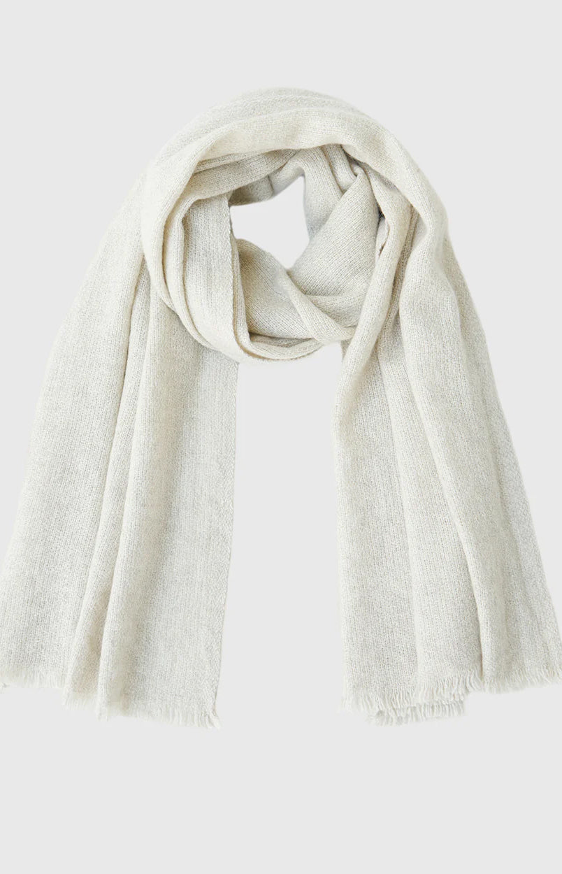 Natural Yak White Nomad Net Scarf