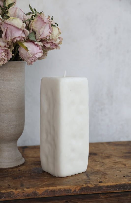 Cream Klotz Pillar Candle