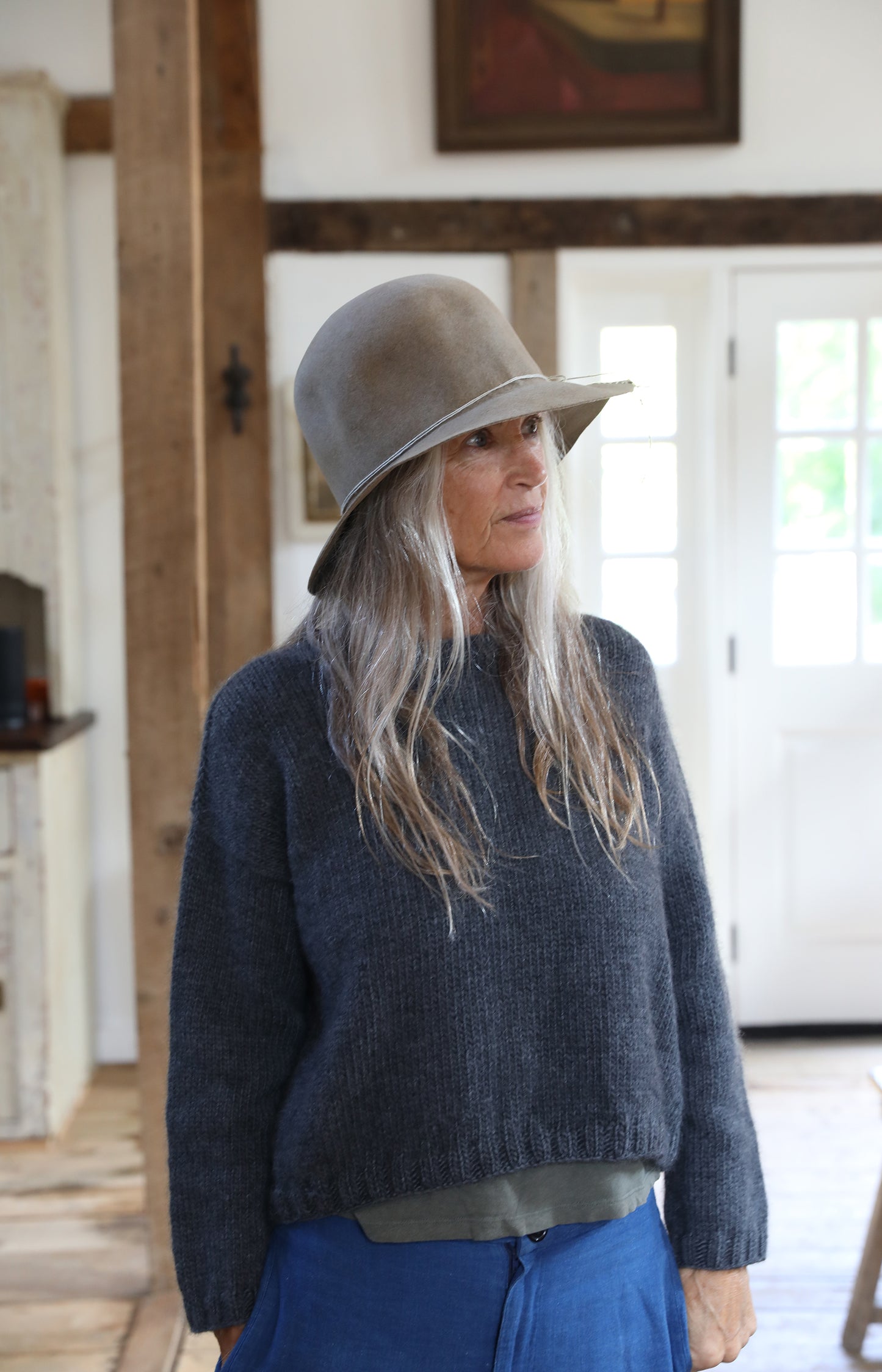 Raw Wide Brim Hat