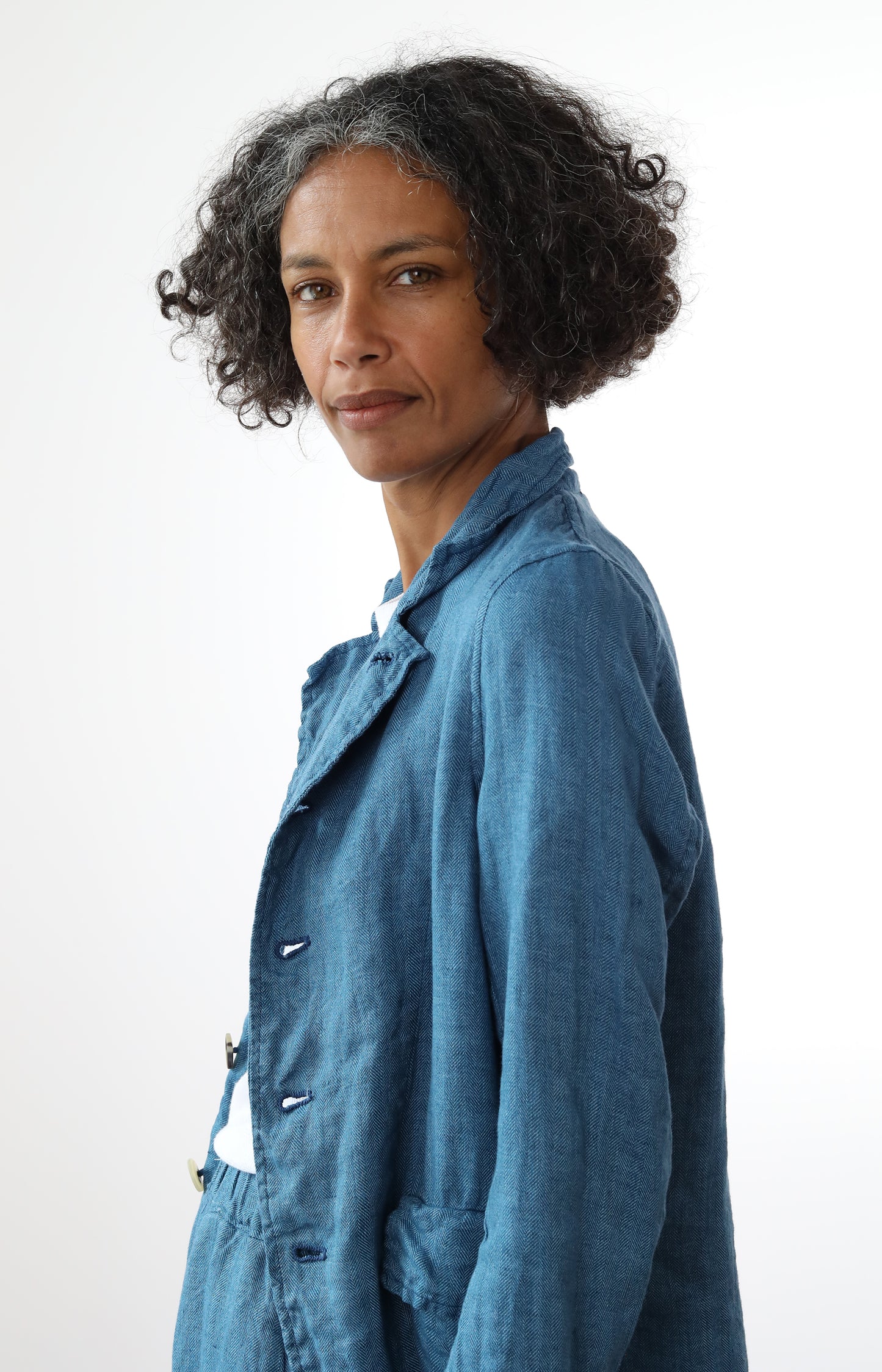 Herringbone Linen Cloud Jacket