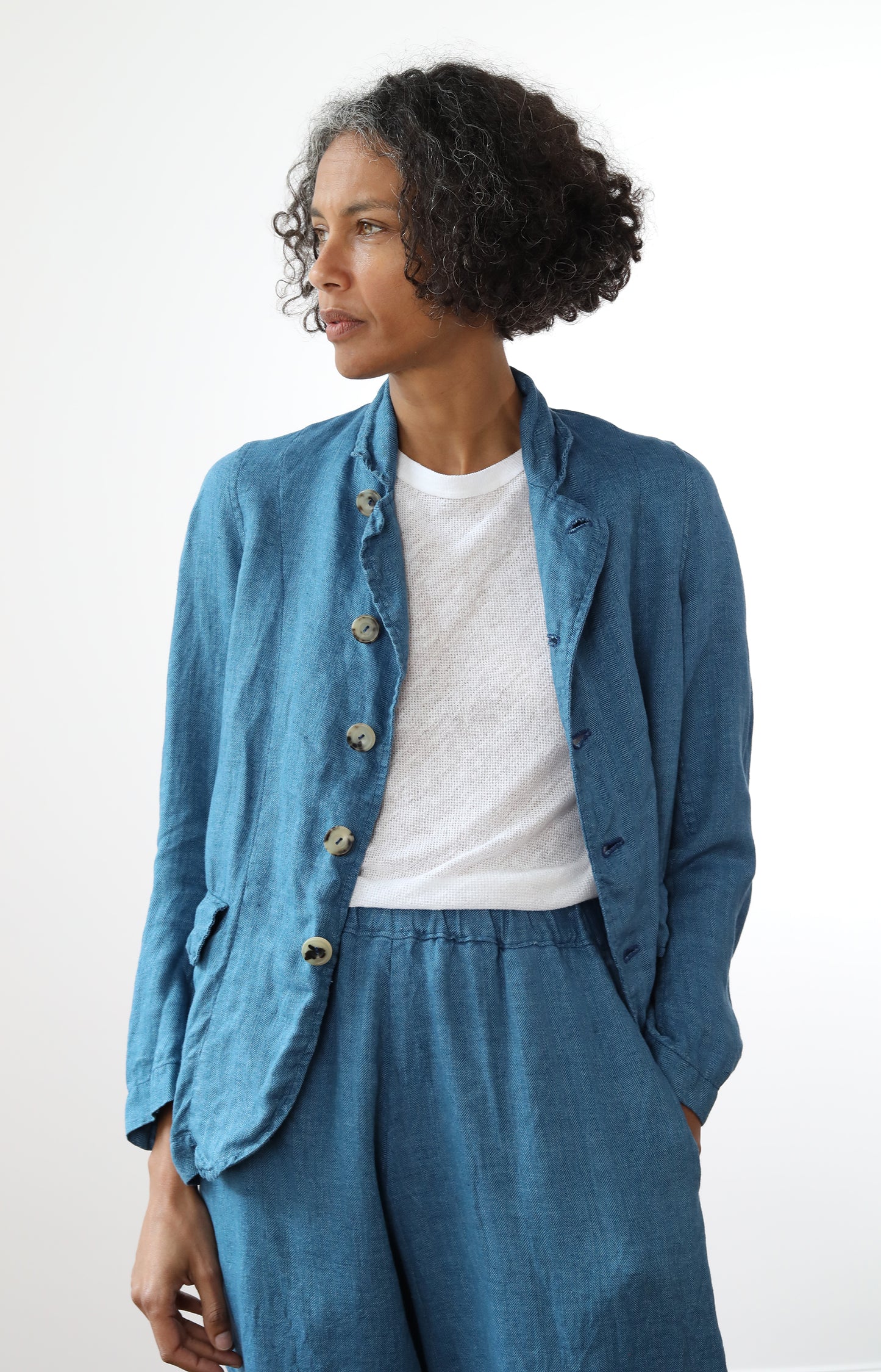 Herringbone Linen Cloud Jacket