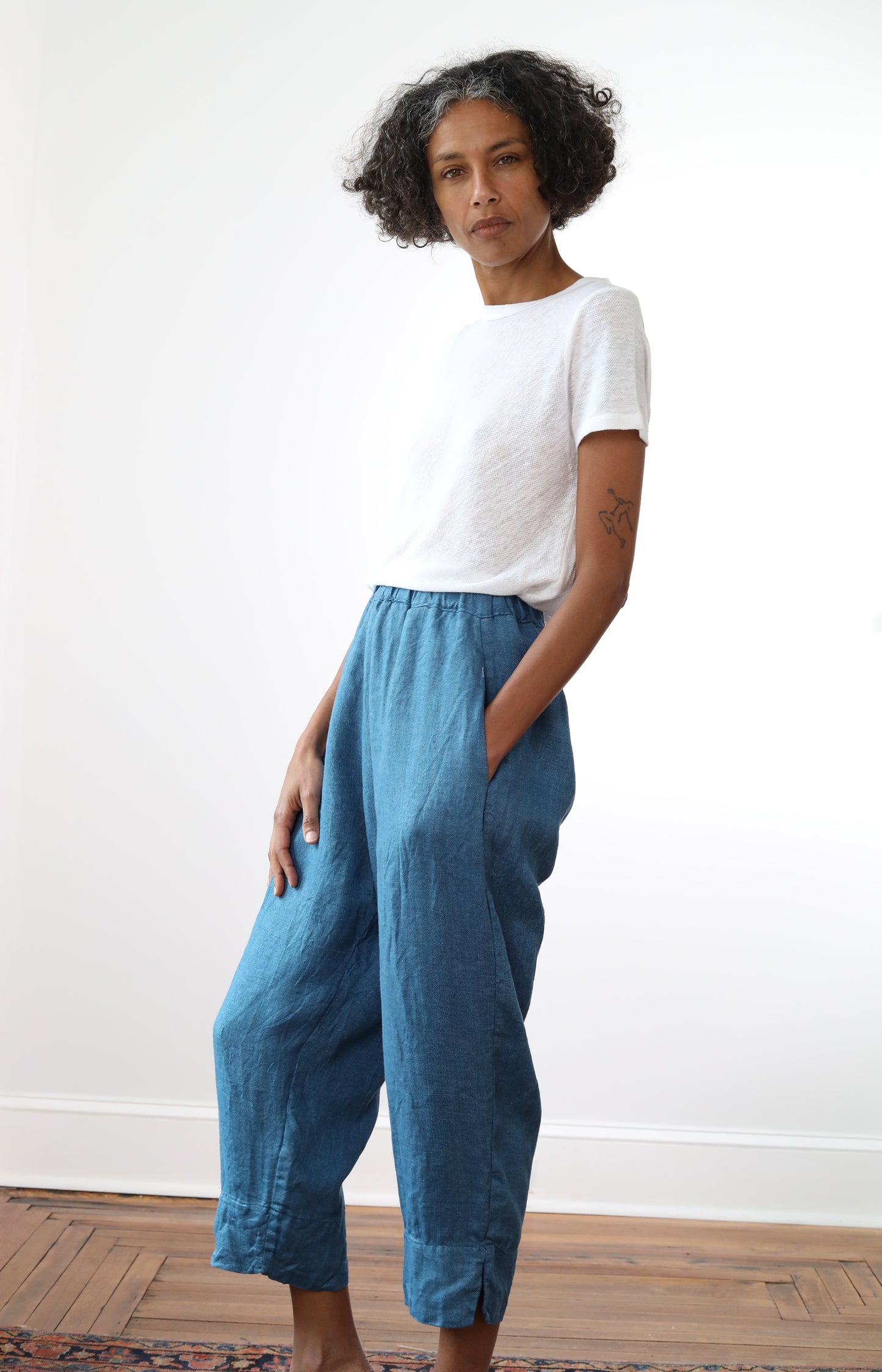 Herringbone Linen Cozy Pants