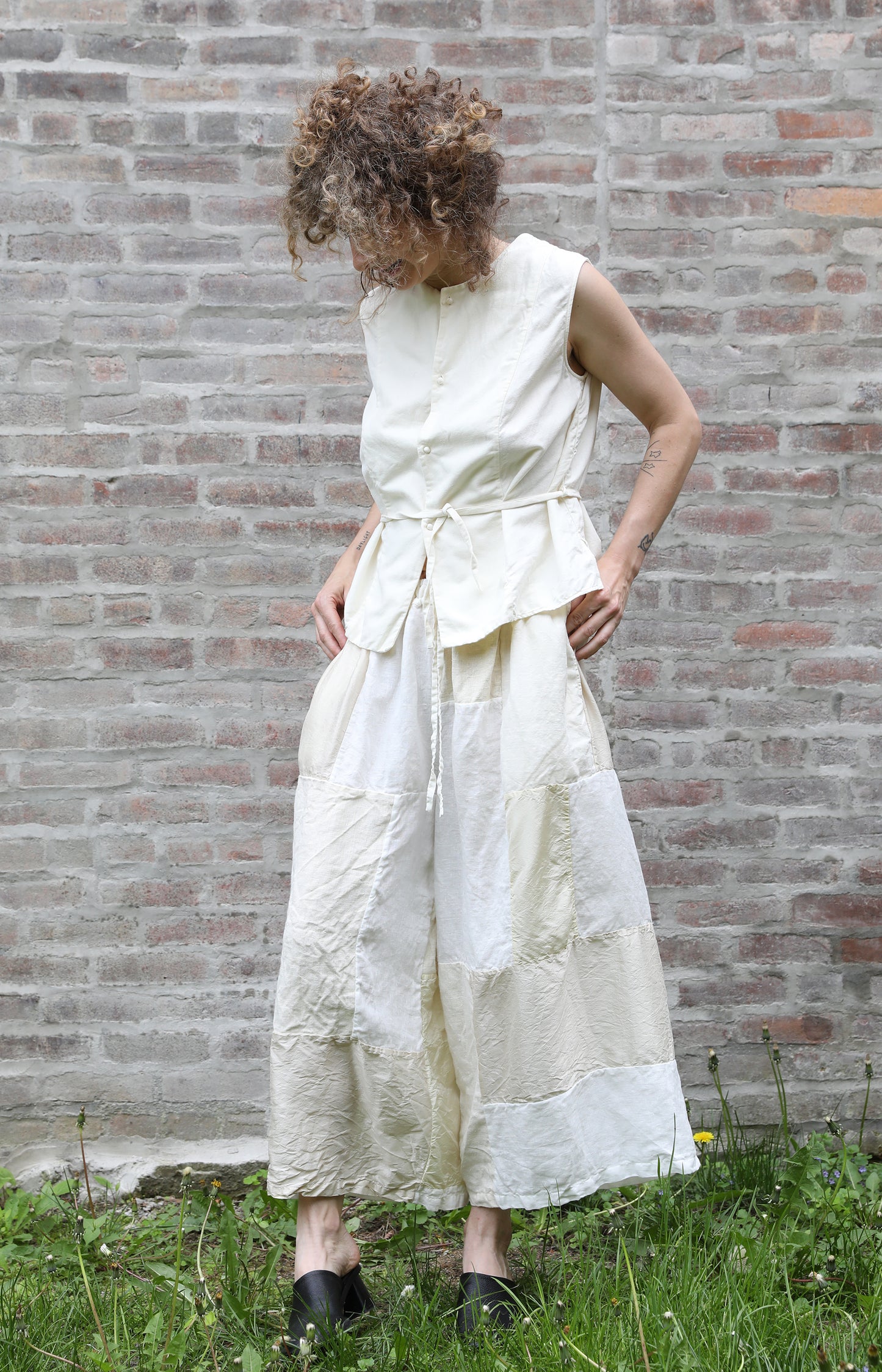 Sleeveless Top with Buttons