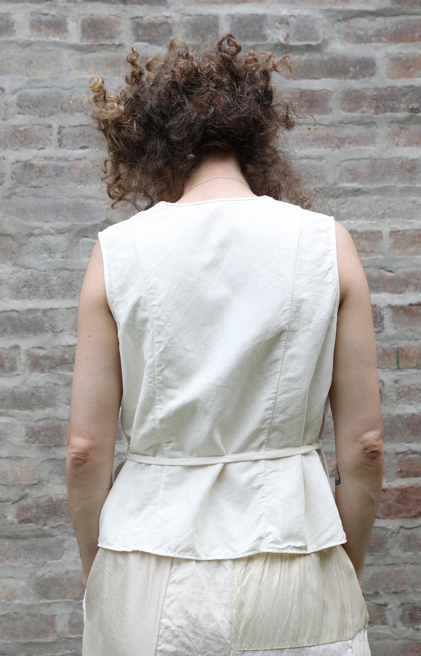 Sleeveless Top with Buttons