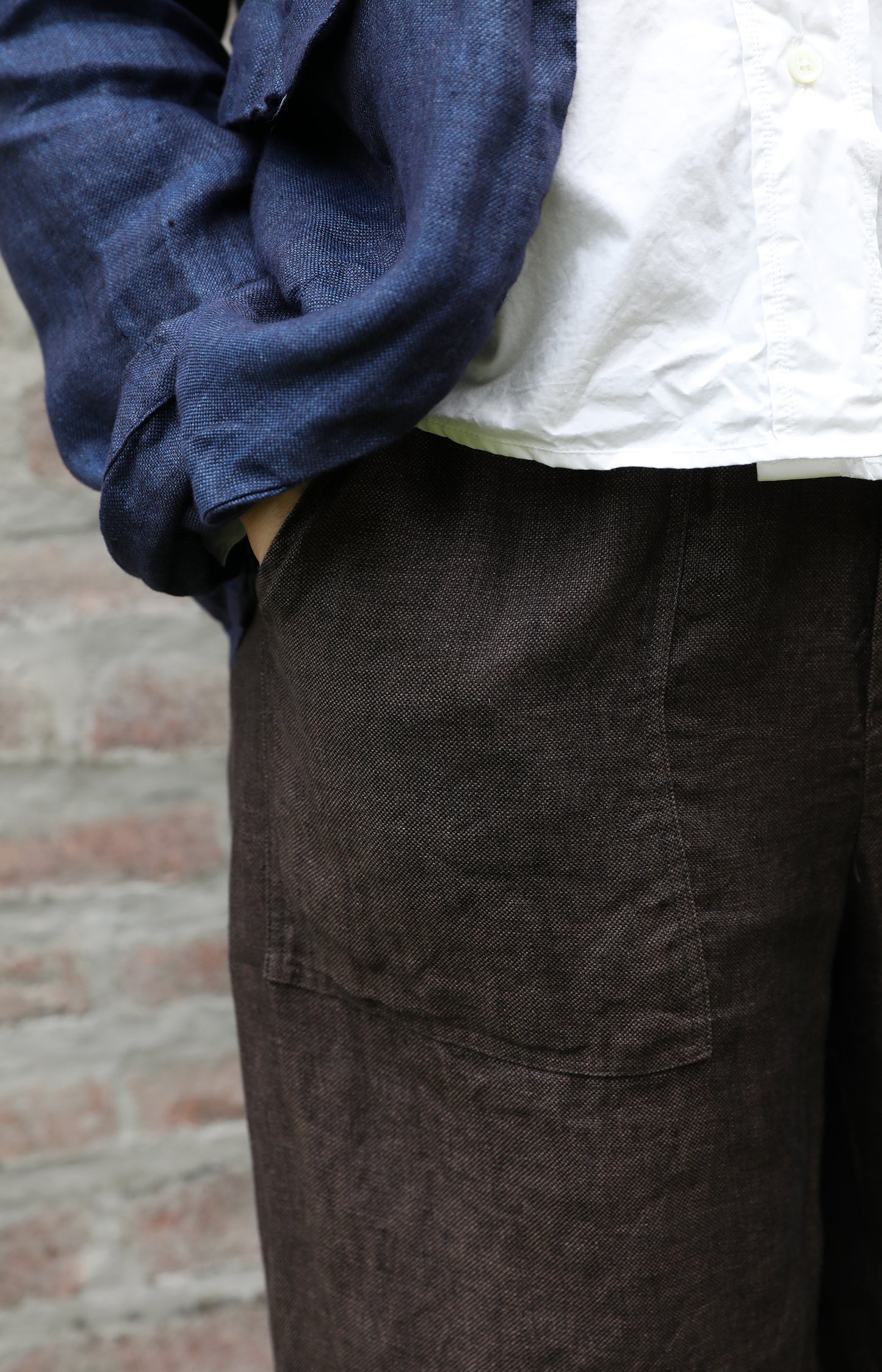Dark Brown Linen Trousers
