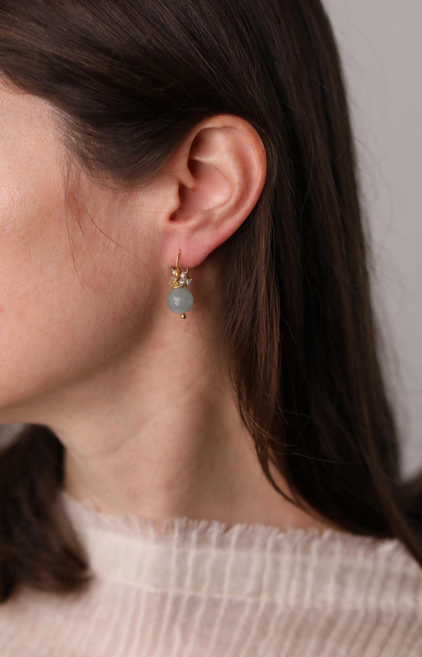 River Song Aquamarine Sky Fringe Earring