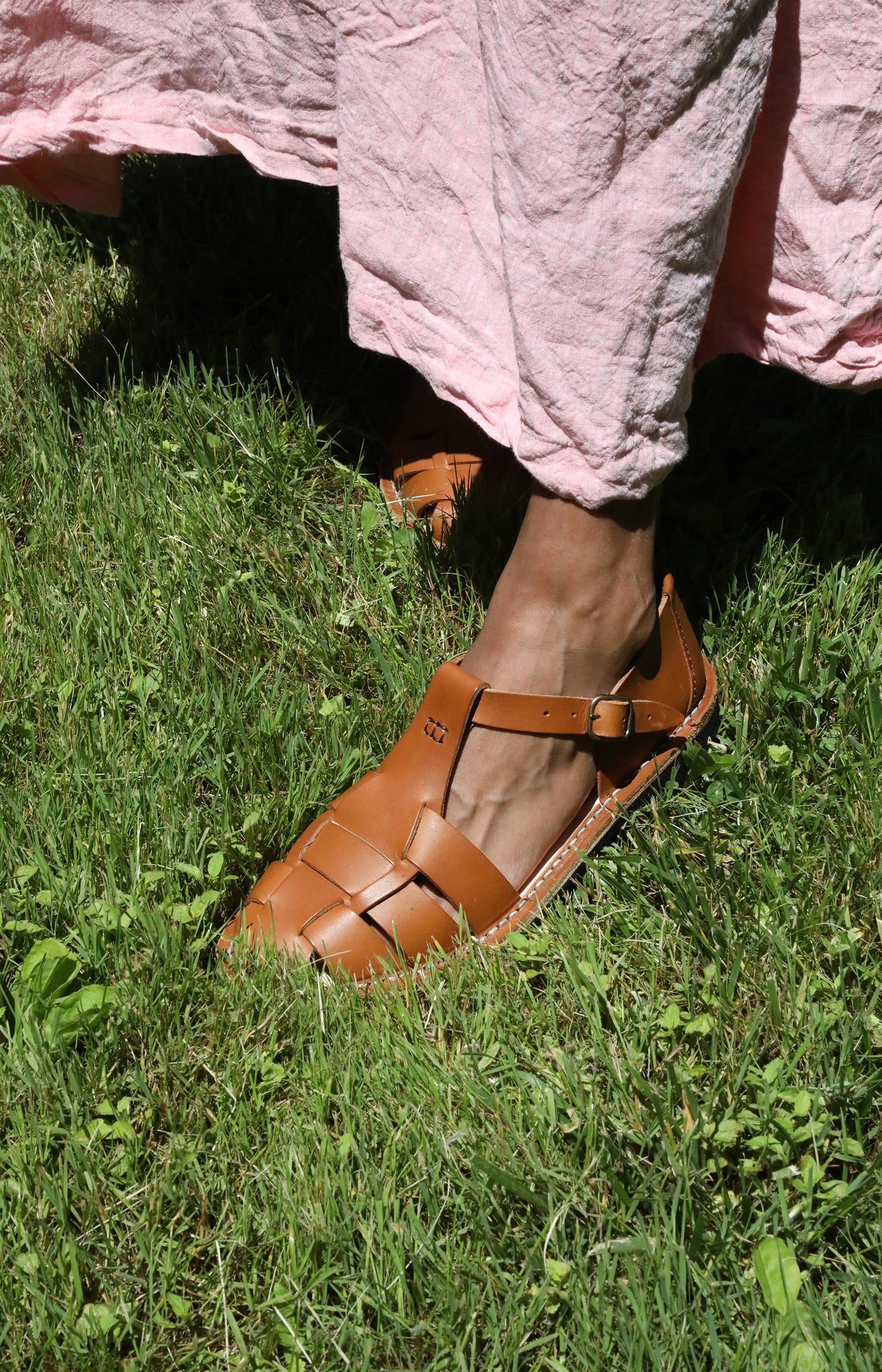 Tobacco Leather Sandals