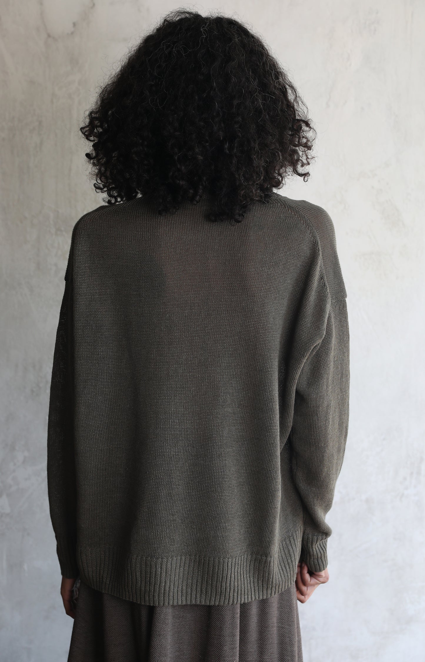 Khaki Linen Pullover