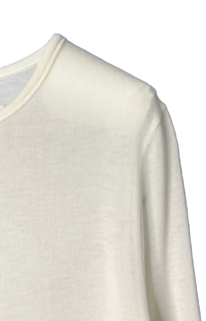White Long Sleeve Jersey Tee