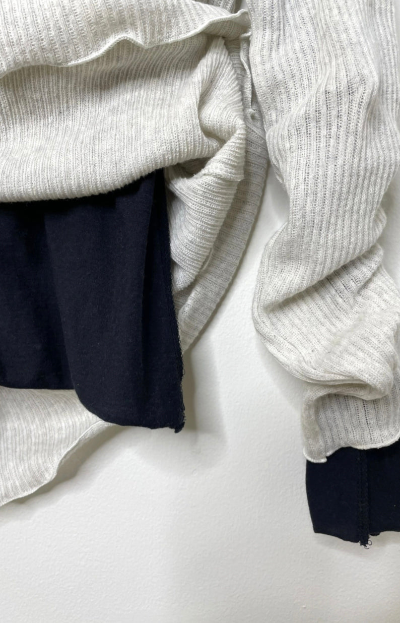 Oat Gauze Ribbed Tee