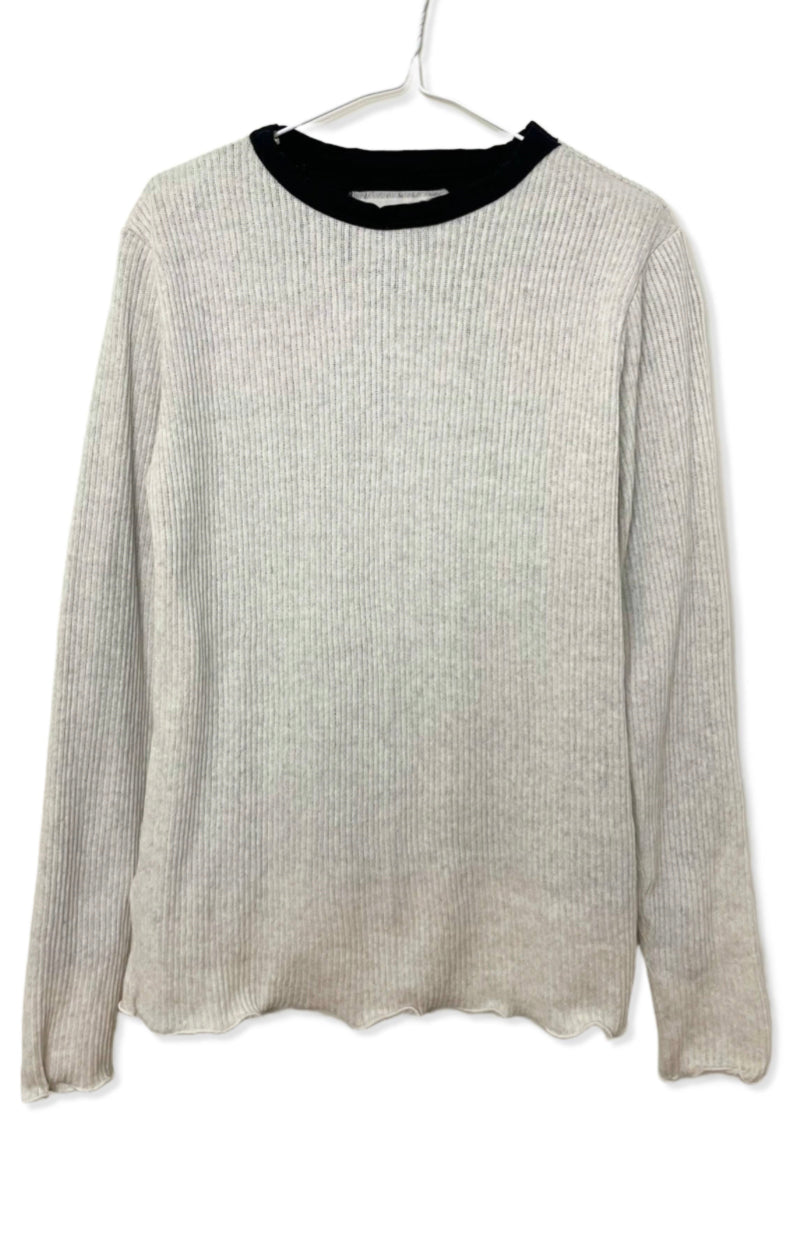 Oat Gauze Ribbed Tee