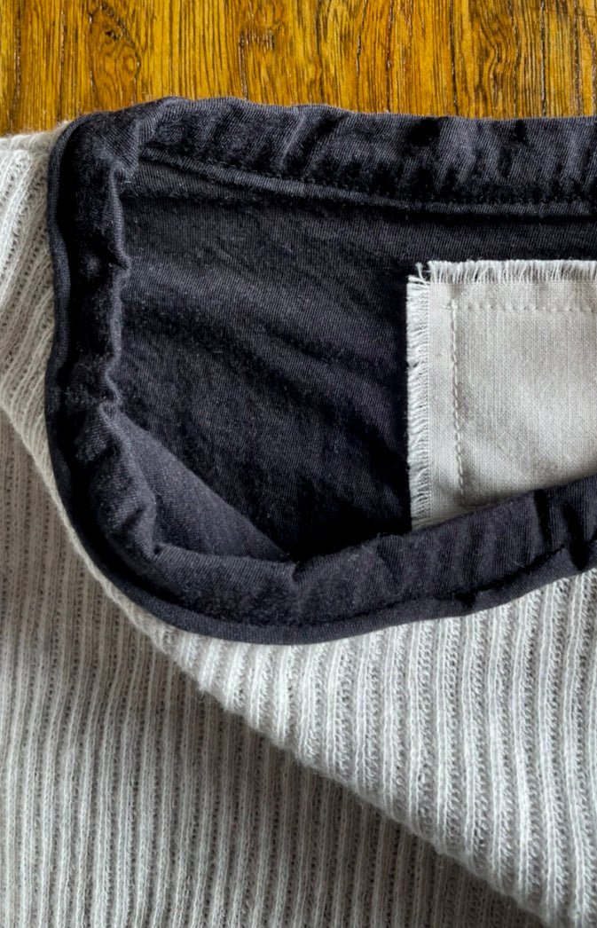 Oat Gauze Ribbed Tee