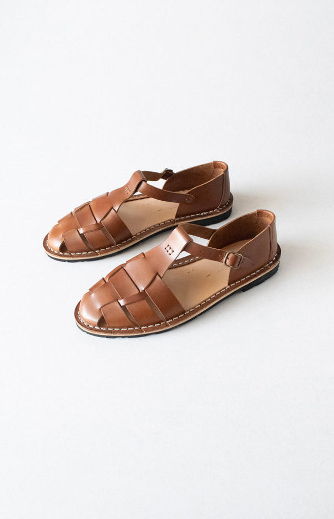Tobacco Leather Sandals