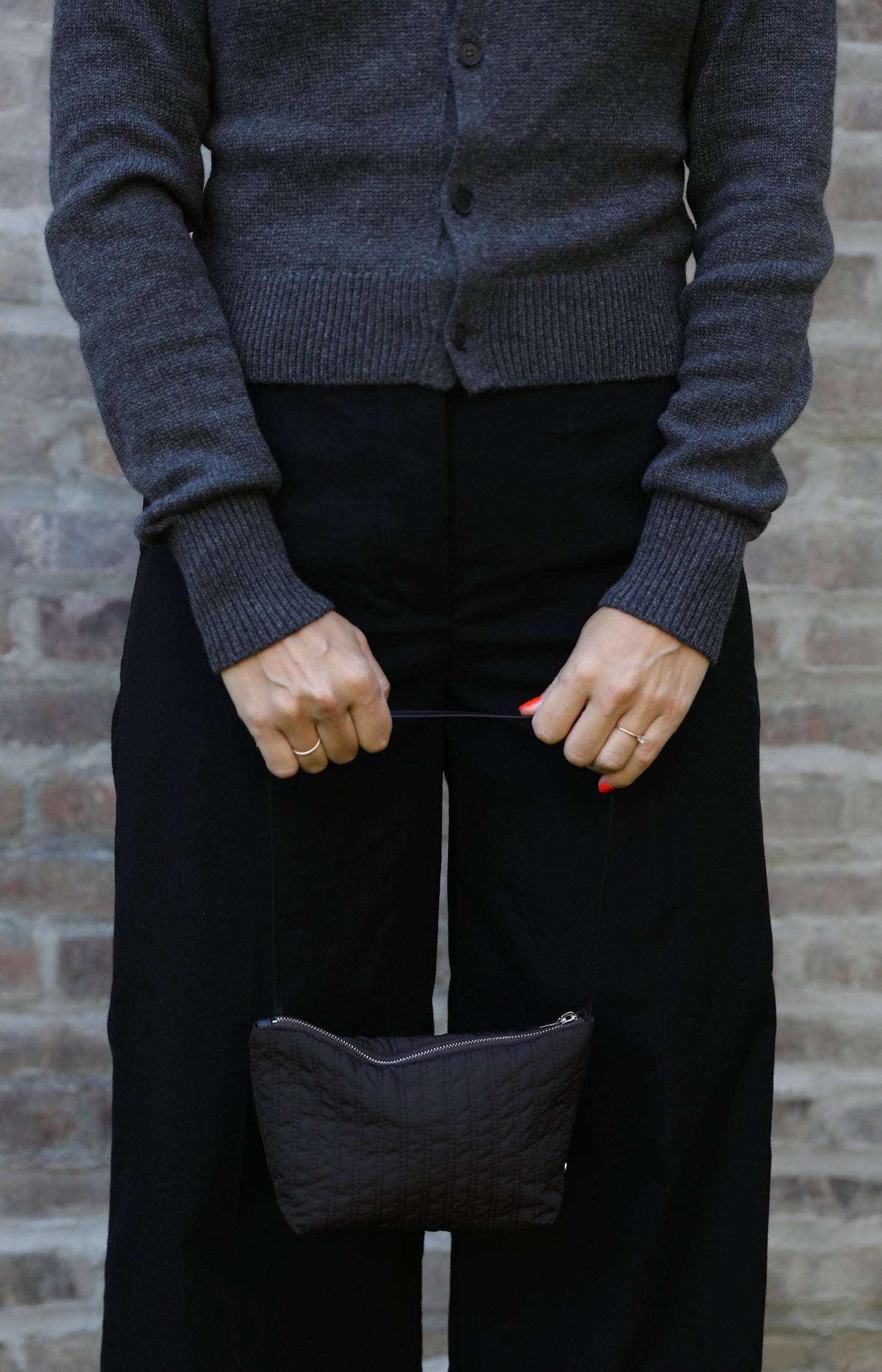 Deep Brown Quilted Corset Bag
