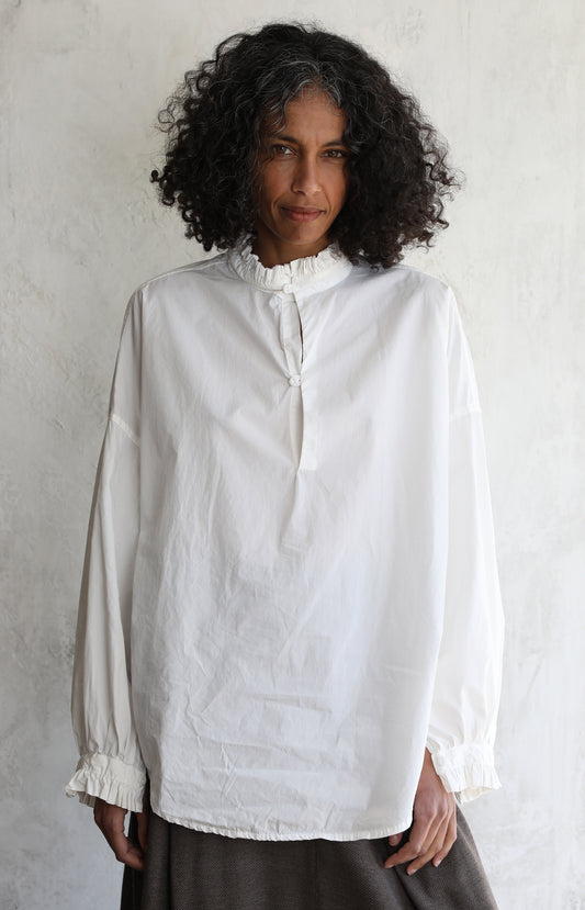 White Cotton Mini Medici Shirt