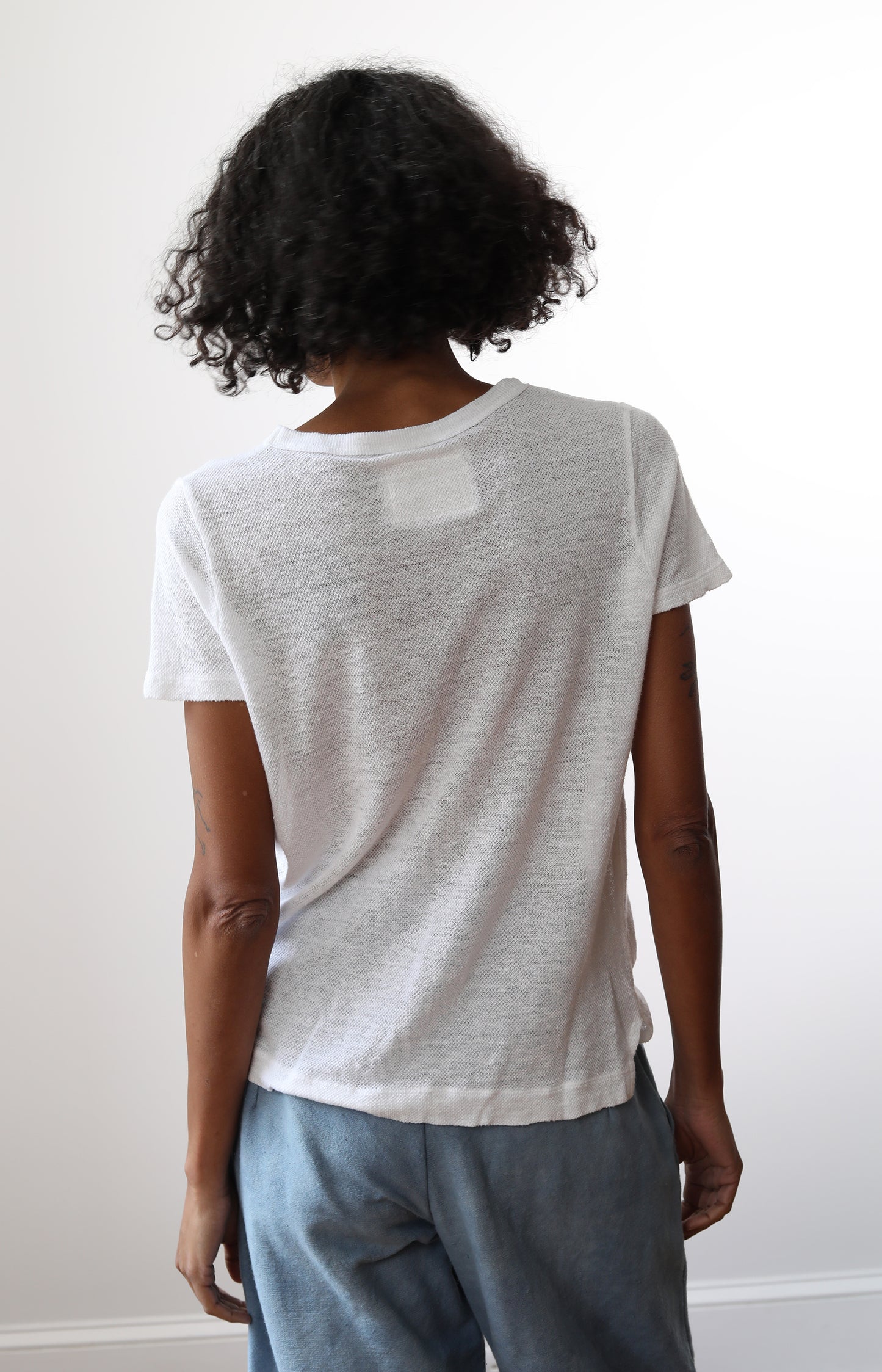 White Hemp Crew Tee