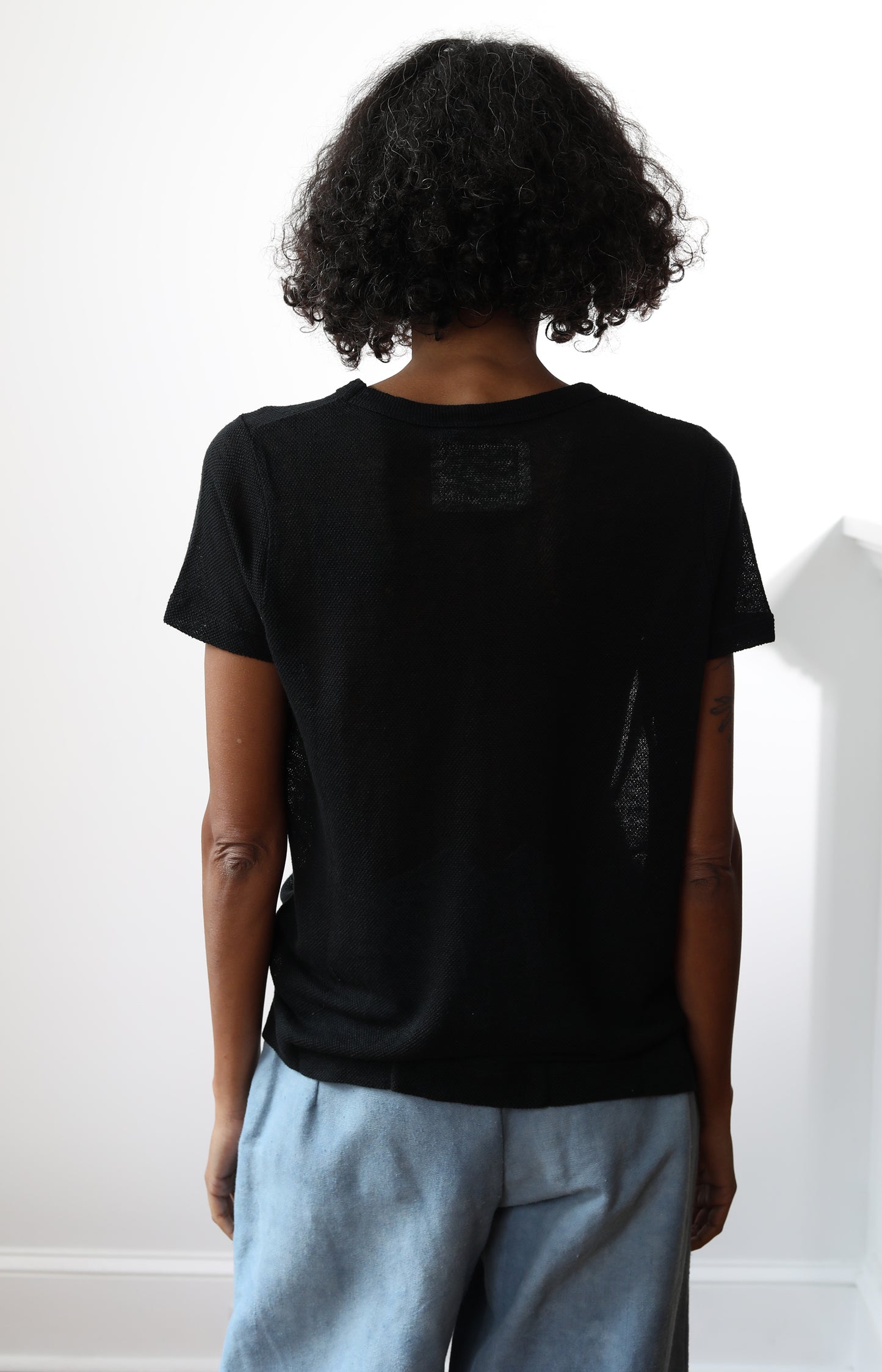 Black Hemp Crew Tee