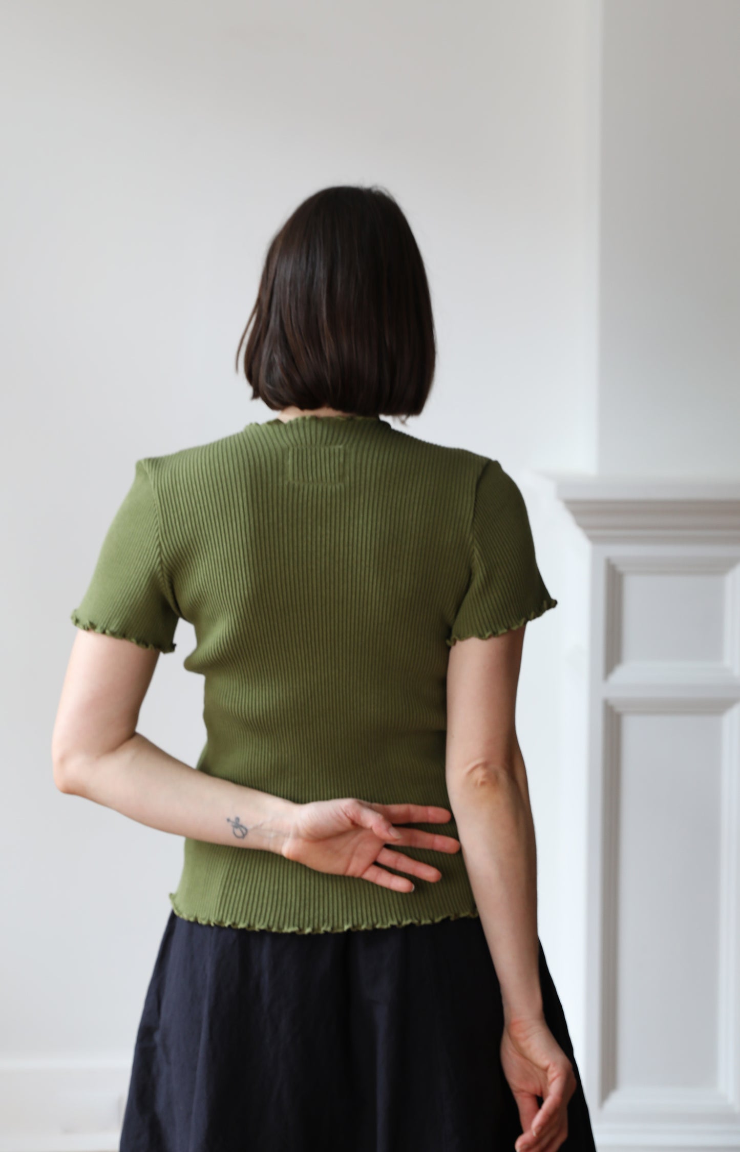 Olive Waffle Short Sleeve Tee