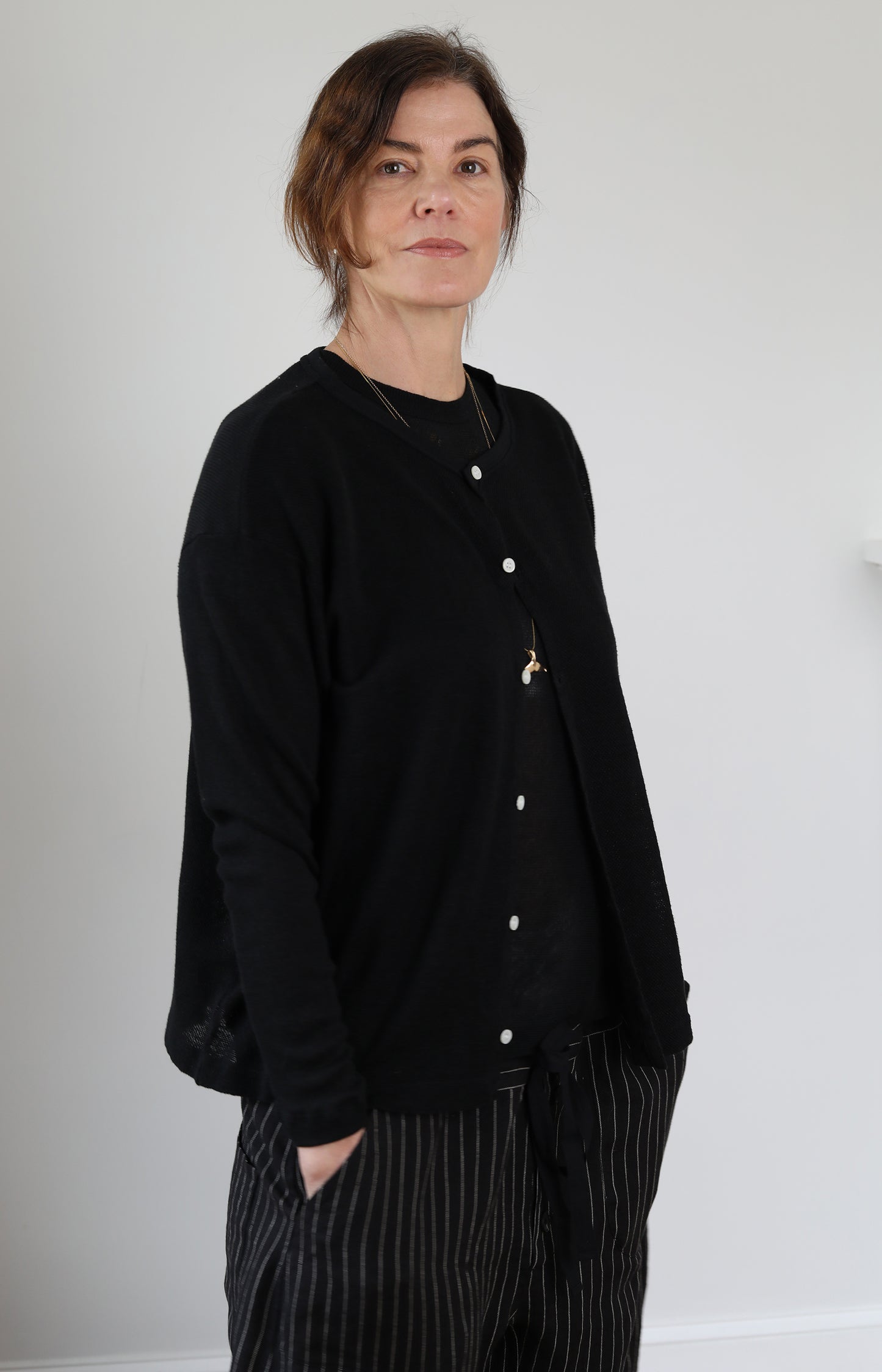 Black Hemp Cardigan