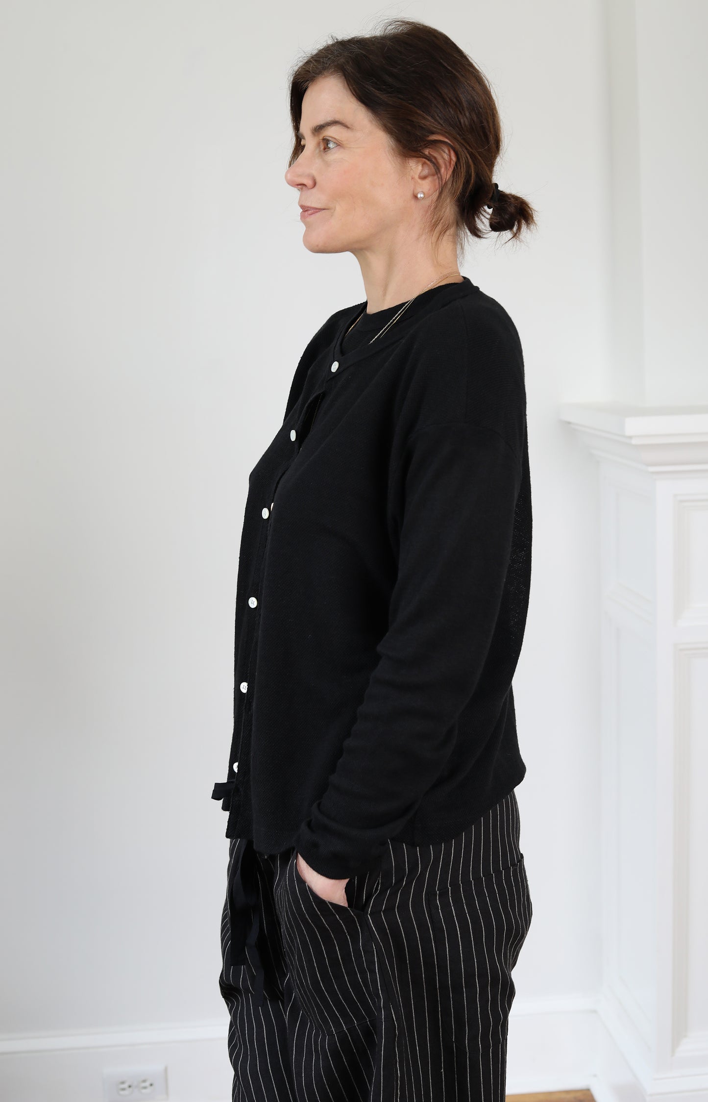 Black Hemp Cardigan
