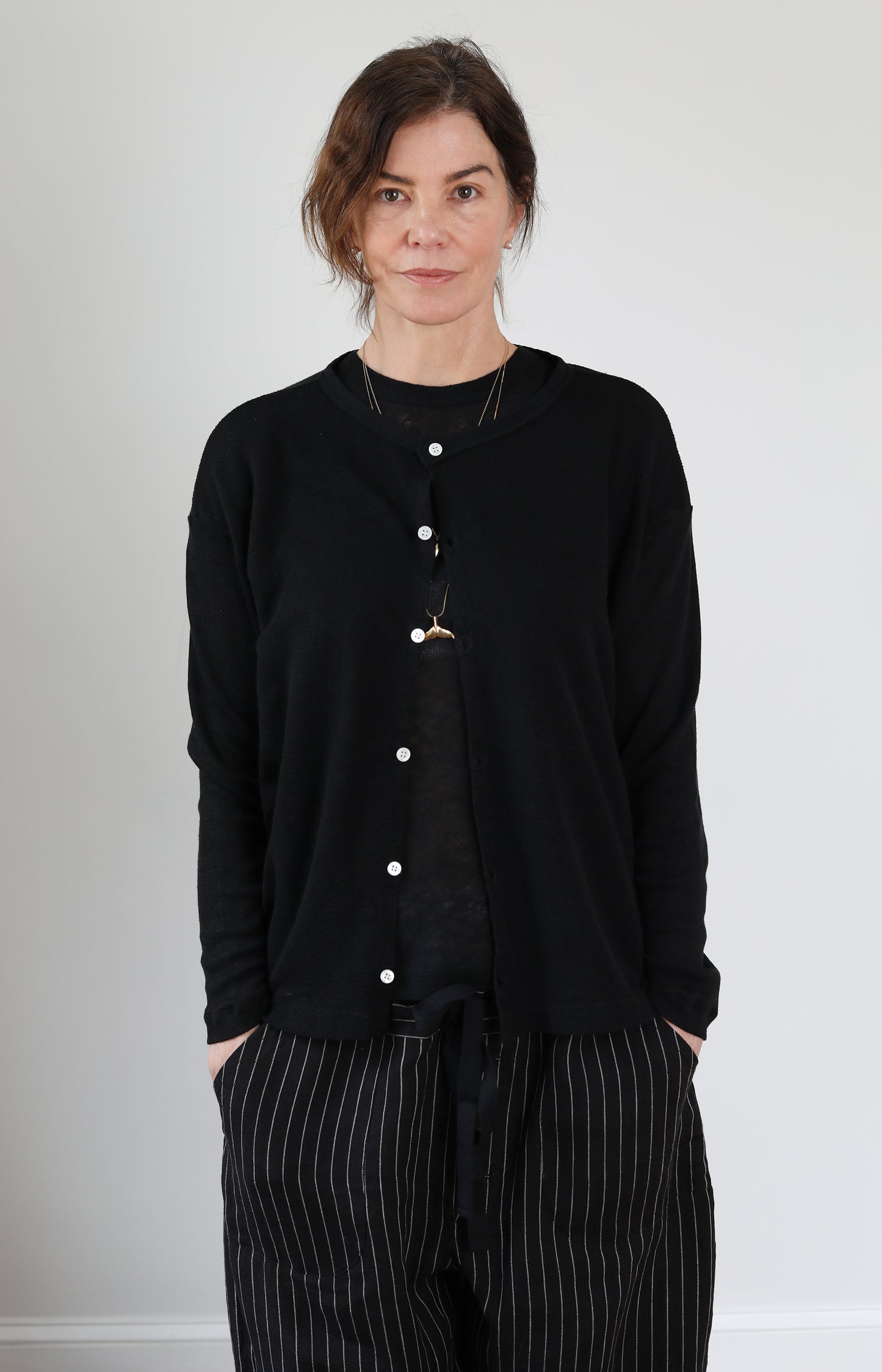 Black Hemp Cardigan