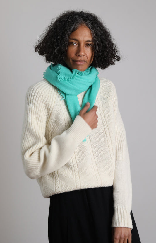 Aqua Cashmere Scarf