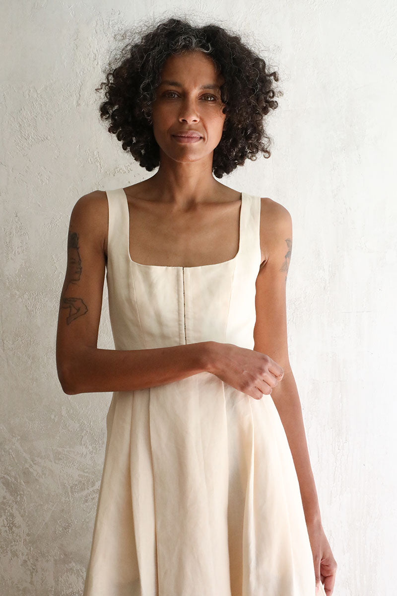 Ivory Irish Linen CN Dress