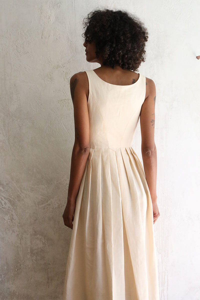 Ivory Irish Linen CN Dress
