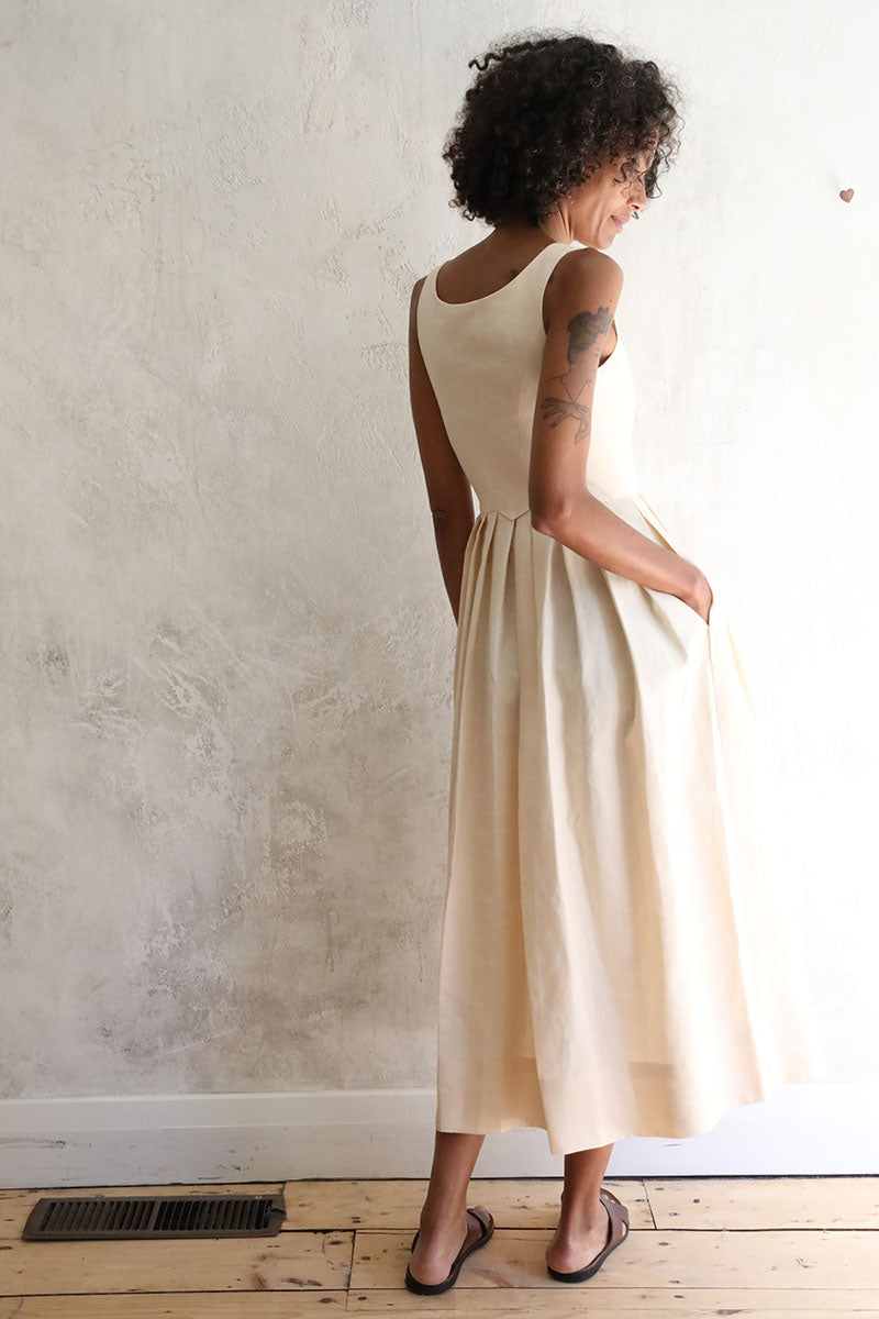 Ivory Irish Linen CN Dress