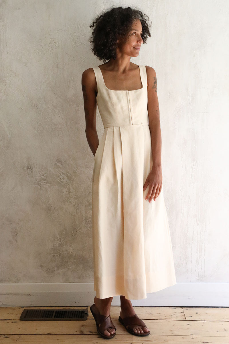 Ivory Irish Linen CN Dress