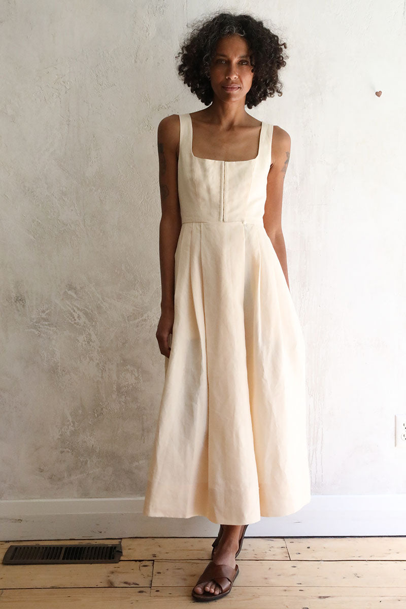 Ivory Irish Linen CN Dress
