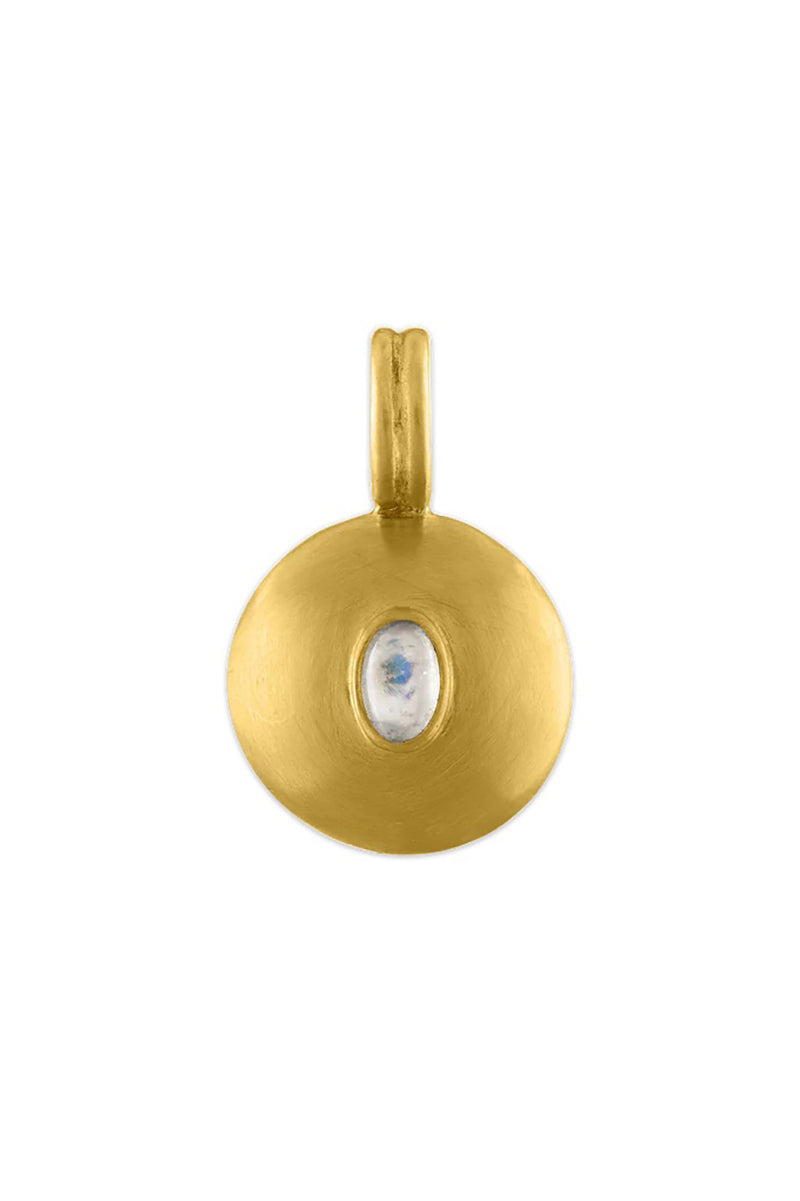 Small Rainbow Moonstone Bulla Pendant