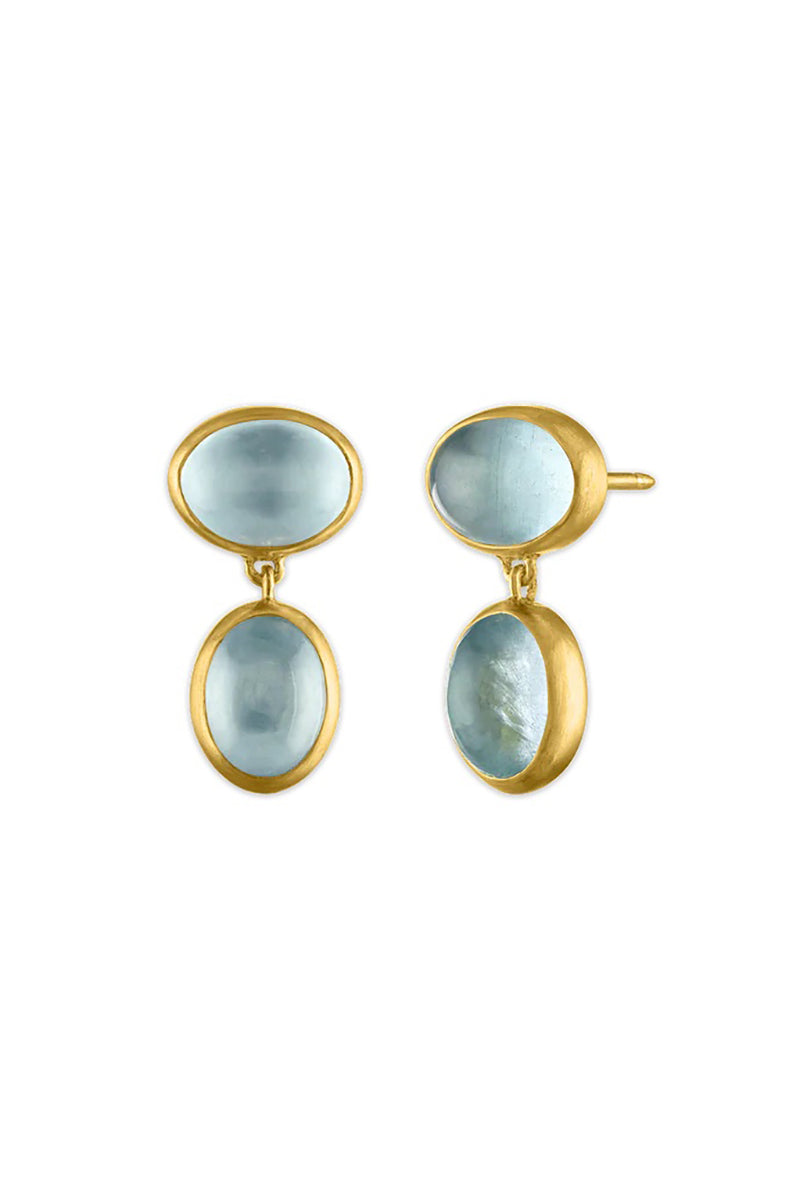 Small Aquamarine Amphora Earrings