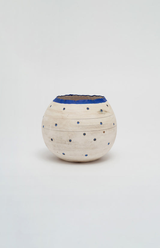 Handpinched White Vase
