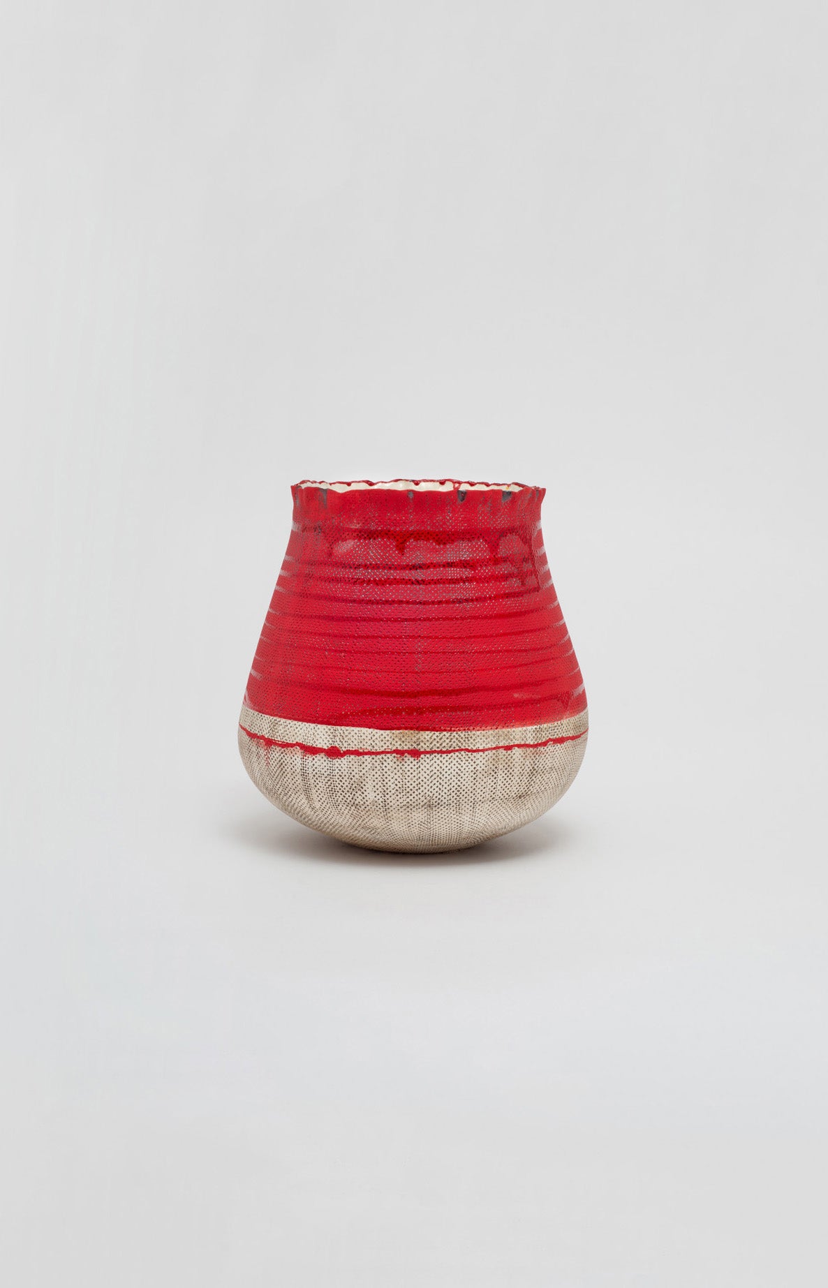 Handpinched Red Vase