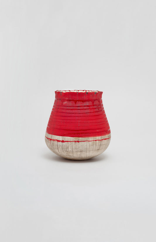 Handpinched Red Vase