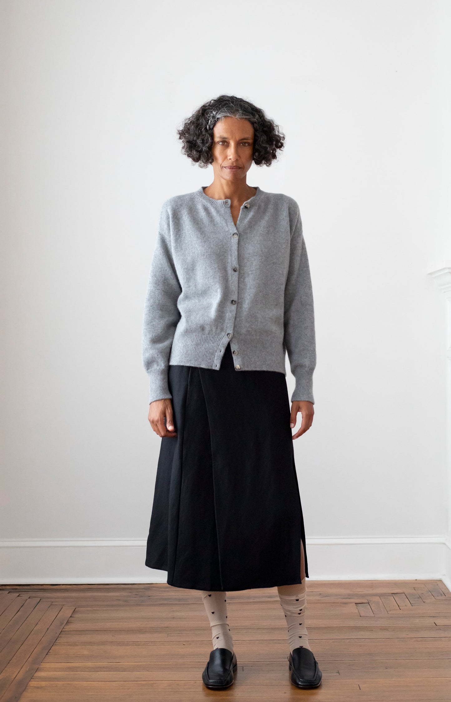 Black Marcia Gabardine Skirt