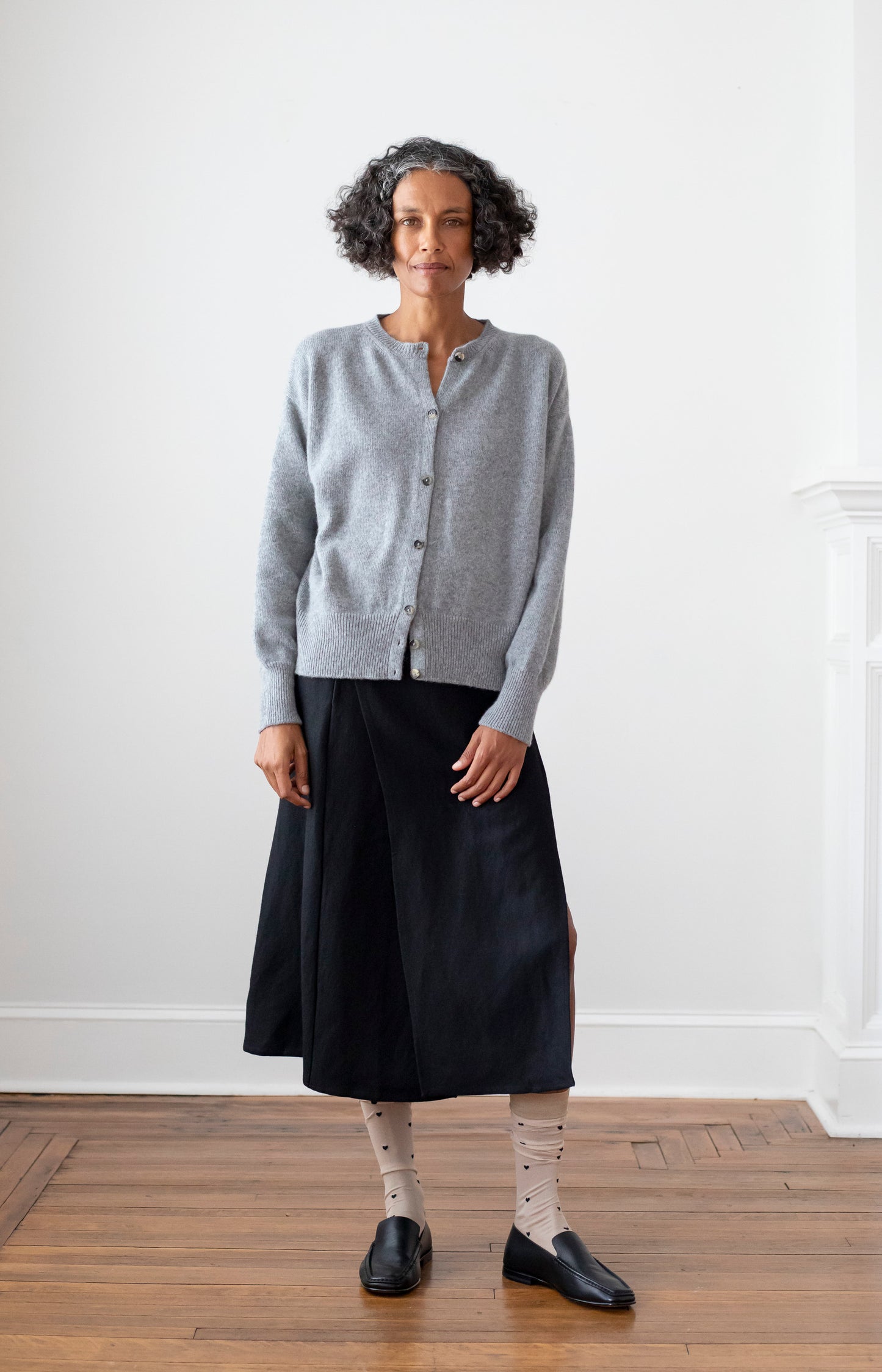 Black Marcia Gabardine Skirt