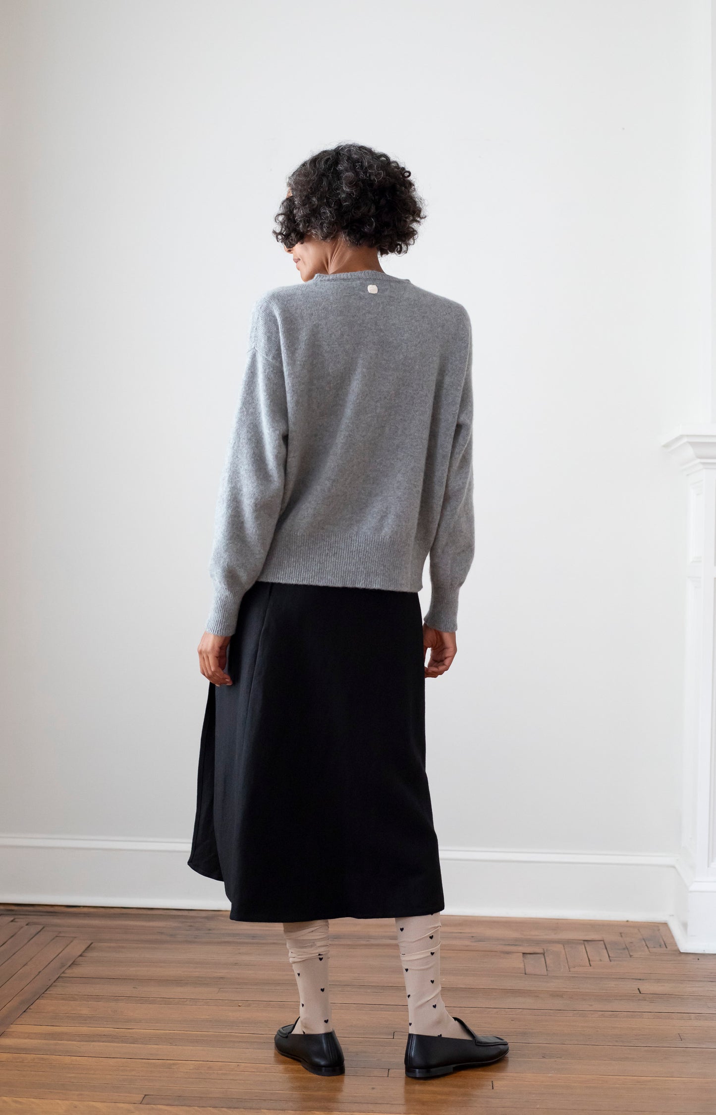 Black Marcia Gabardine Skirt