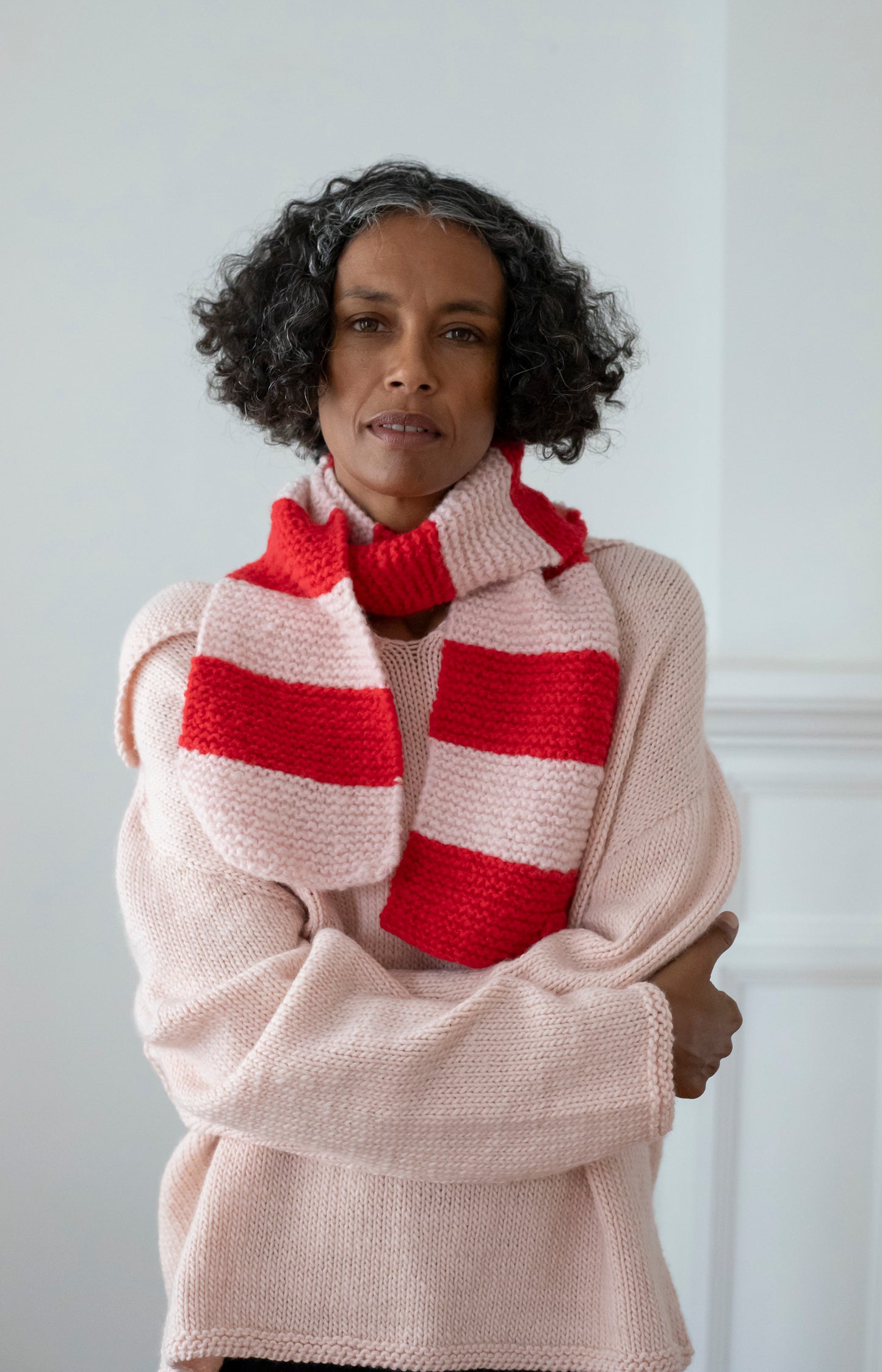 Red & Pink Cashmere Scarf