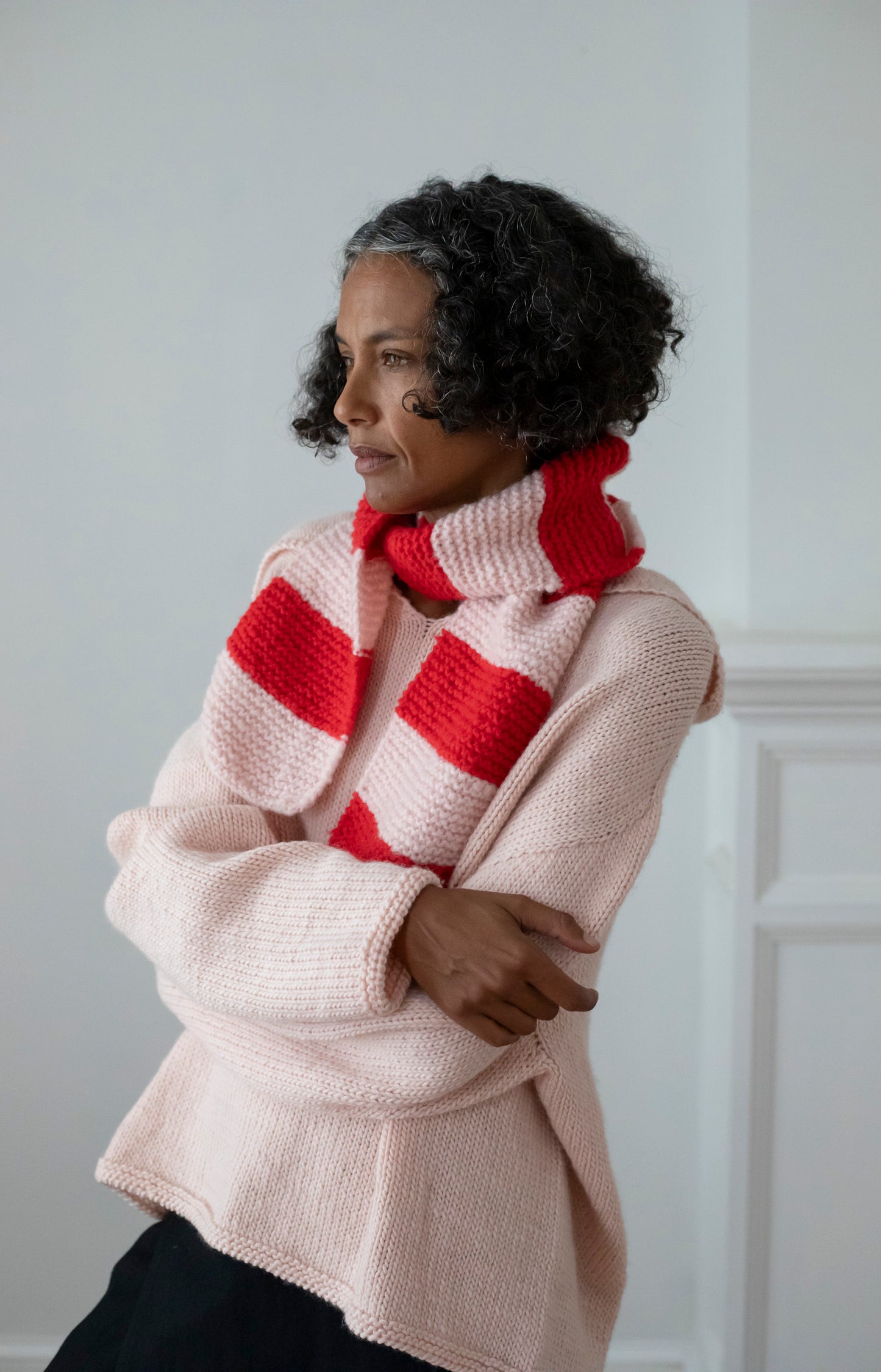 Red & Pink Cashmere Scarf