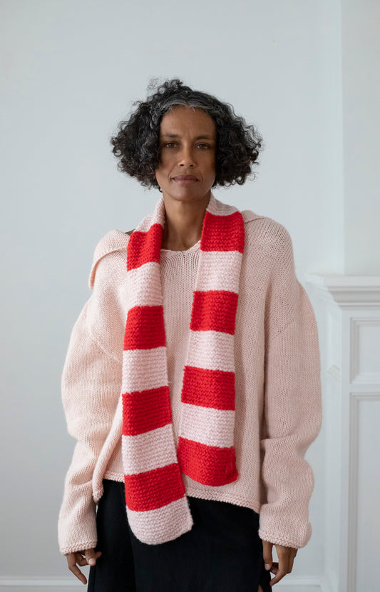 Red & Pink Cashmere Scarf