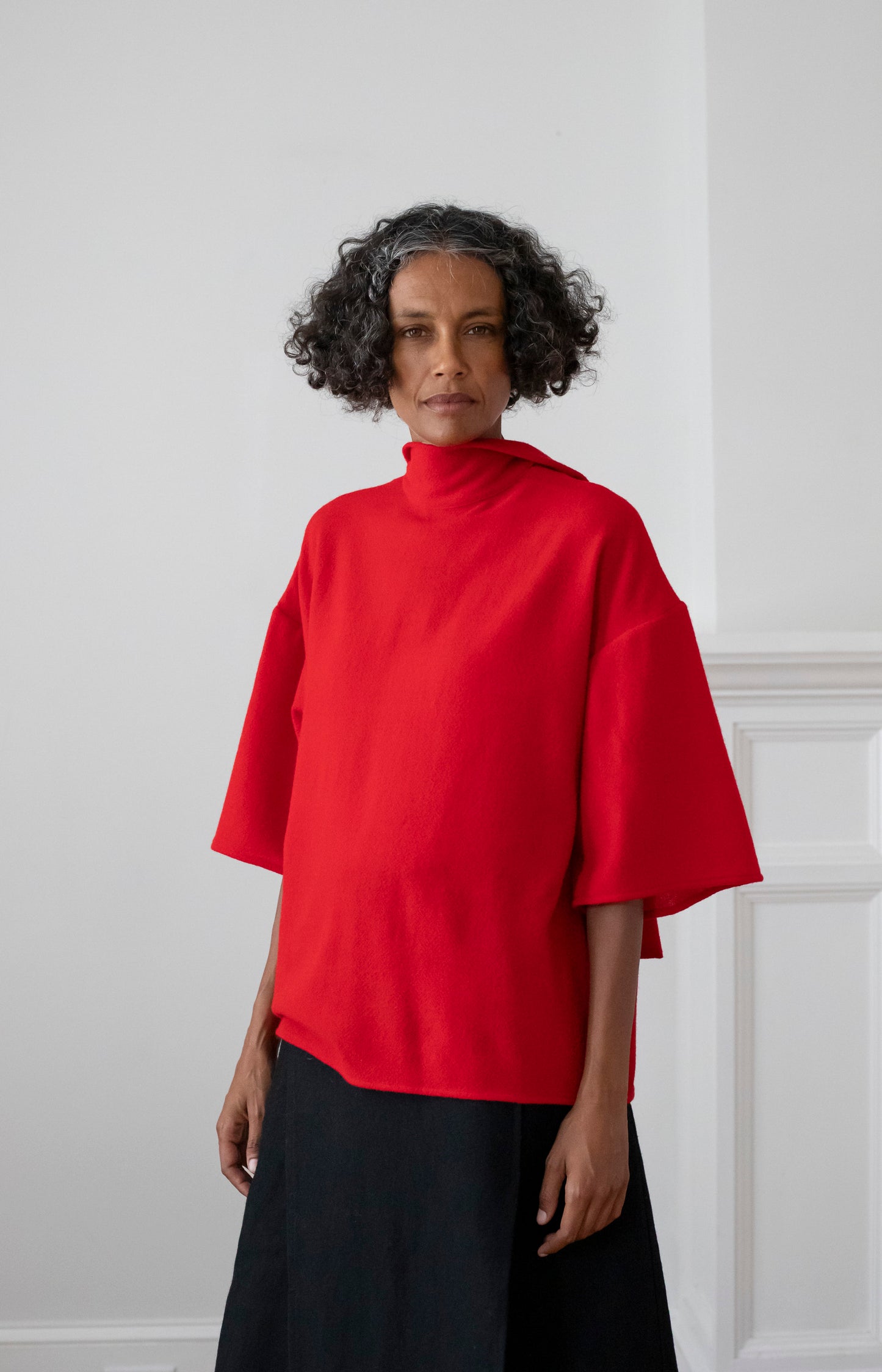 Red Mimita Gauze Shirt