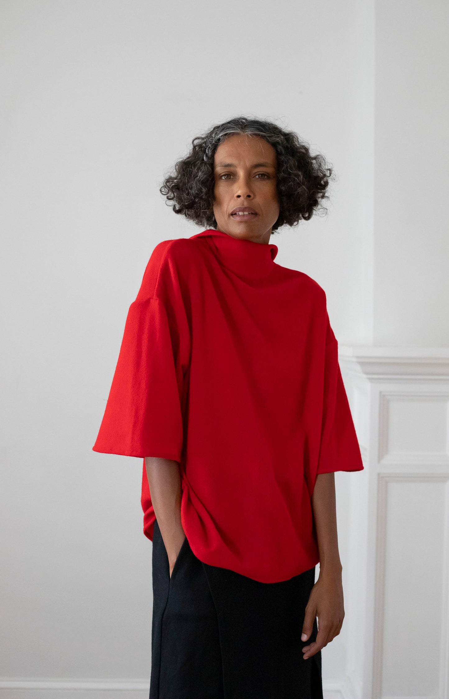 Red Mimita Gauze Shirt