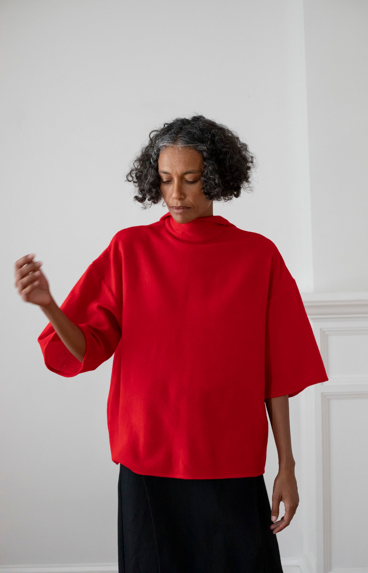 Red Mimita Gauze Shirt