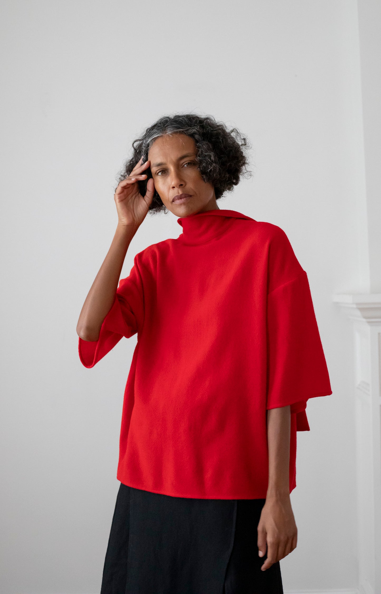 Red Mimita Gauze Shirt