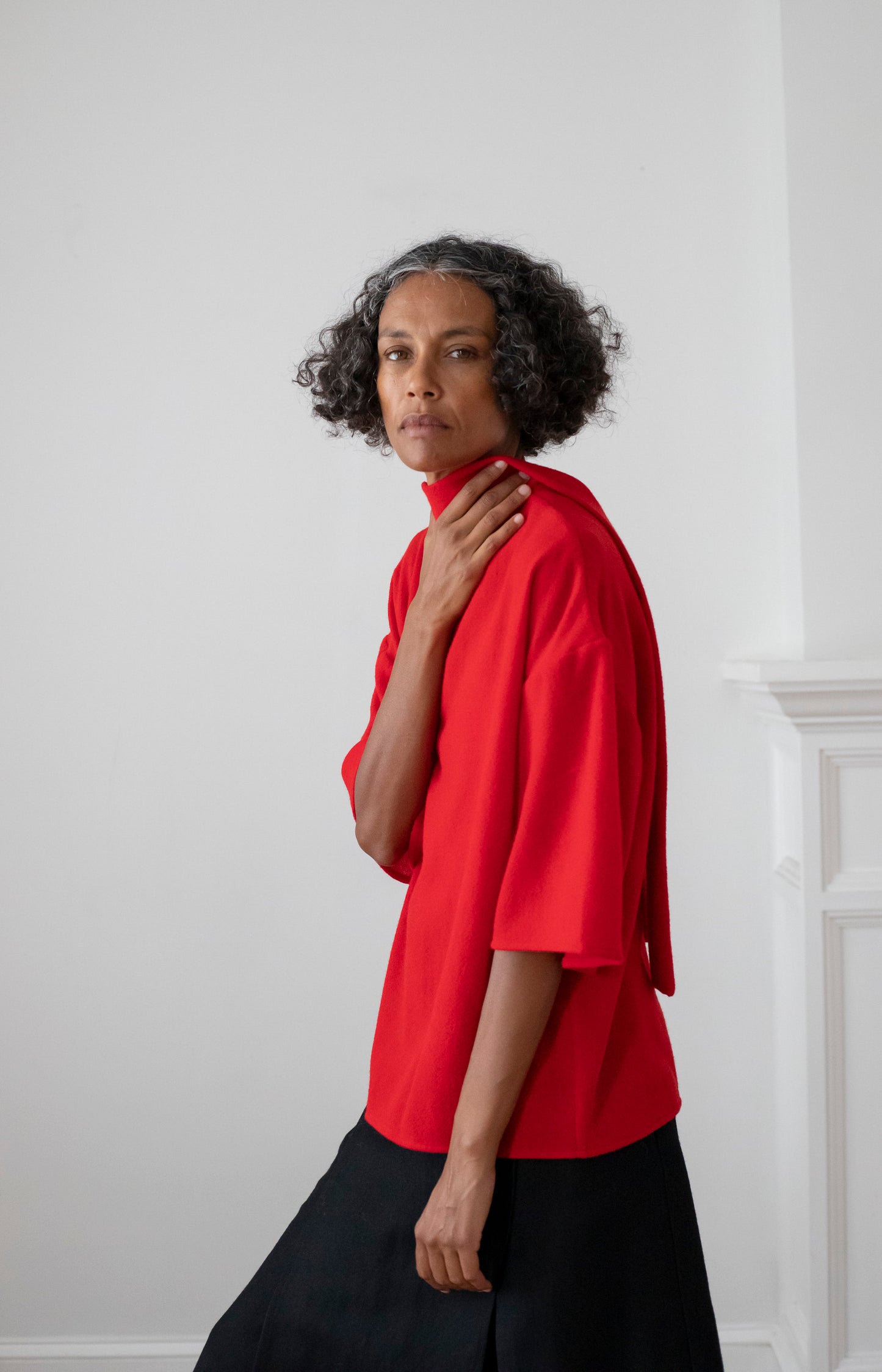Red Mimita Gauze Shirt