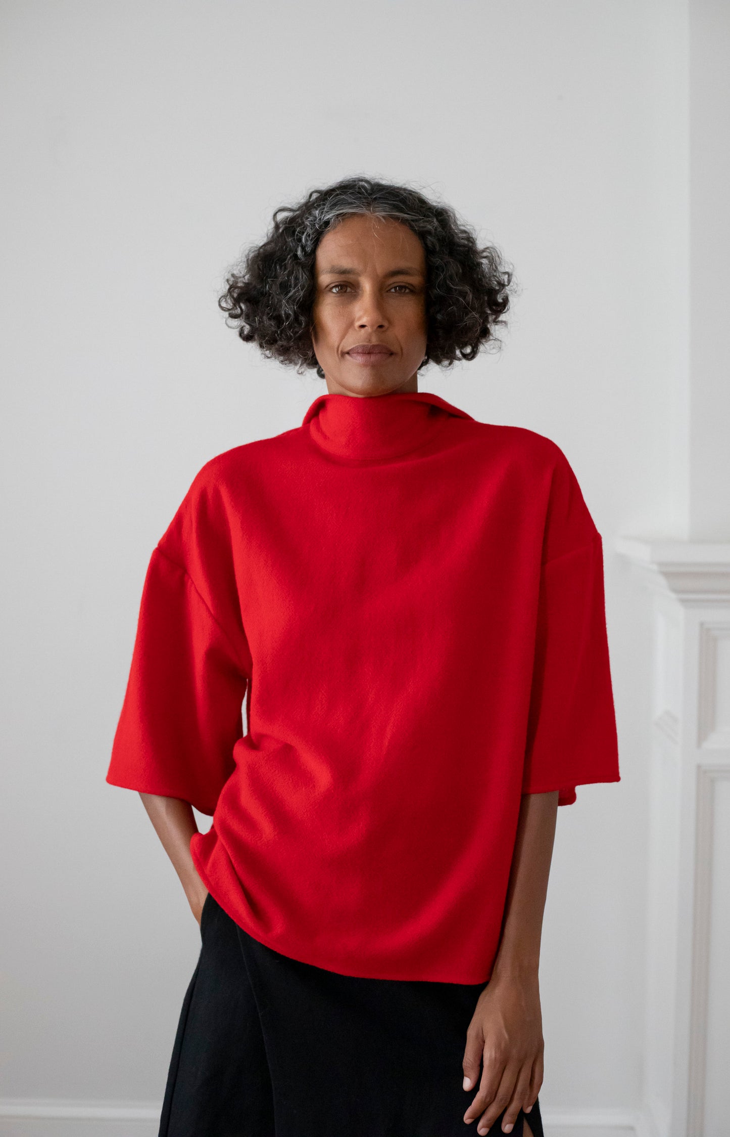 Red Mimita Gauze Shirt