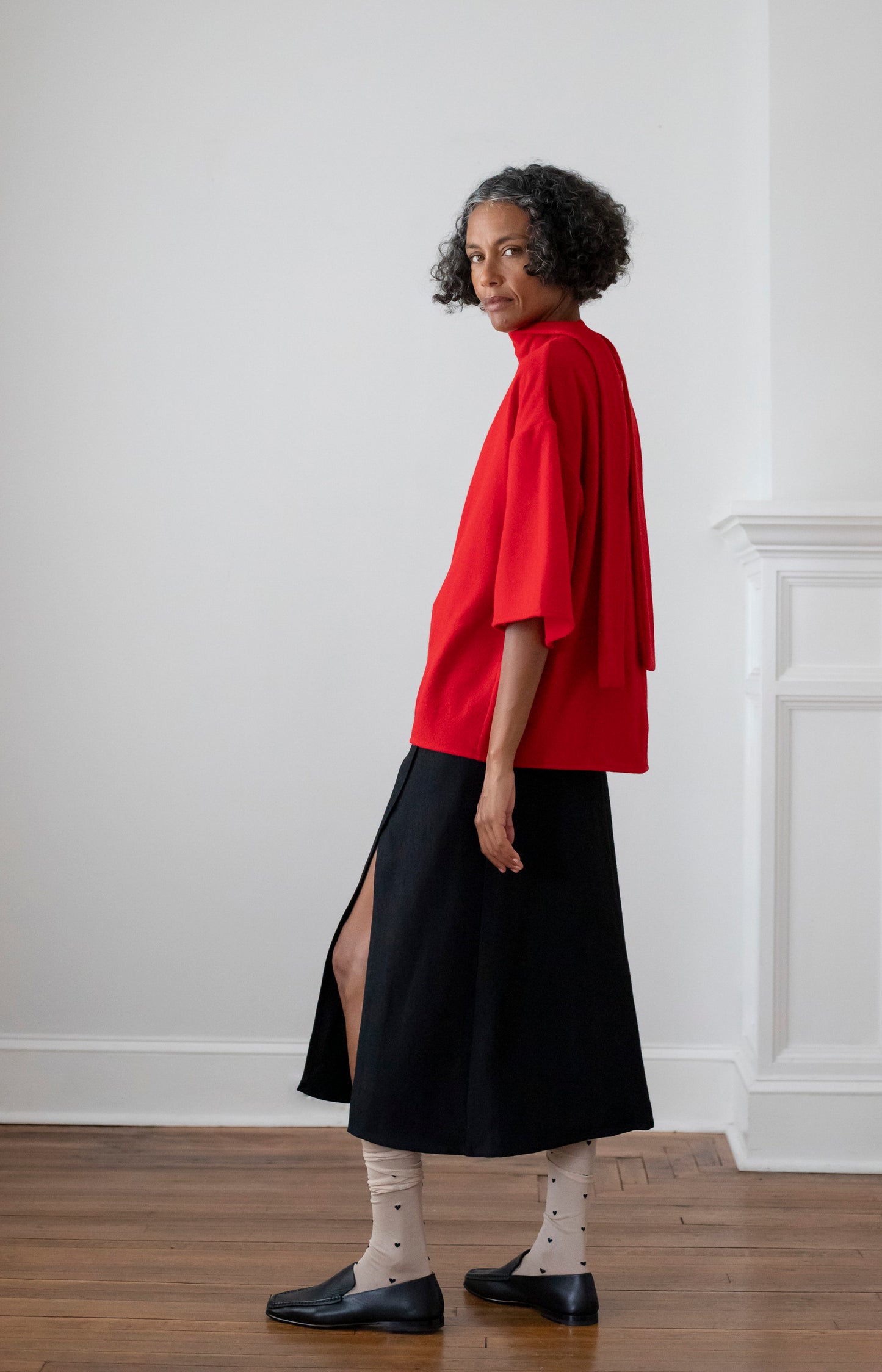 Red Mimita Gauze Shirt