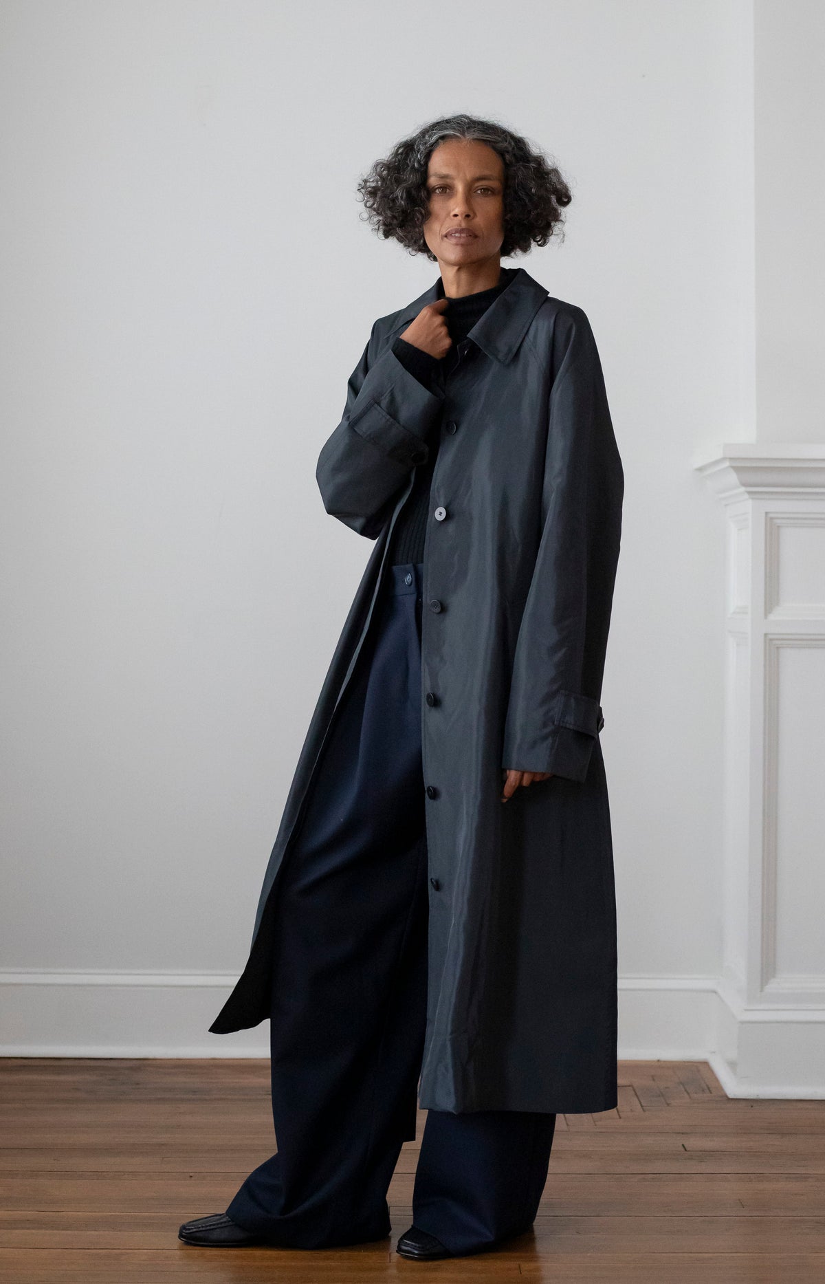 Black Cohen Trench Coat